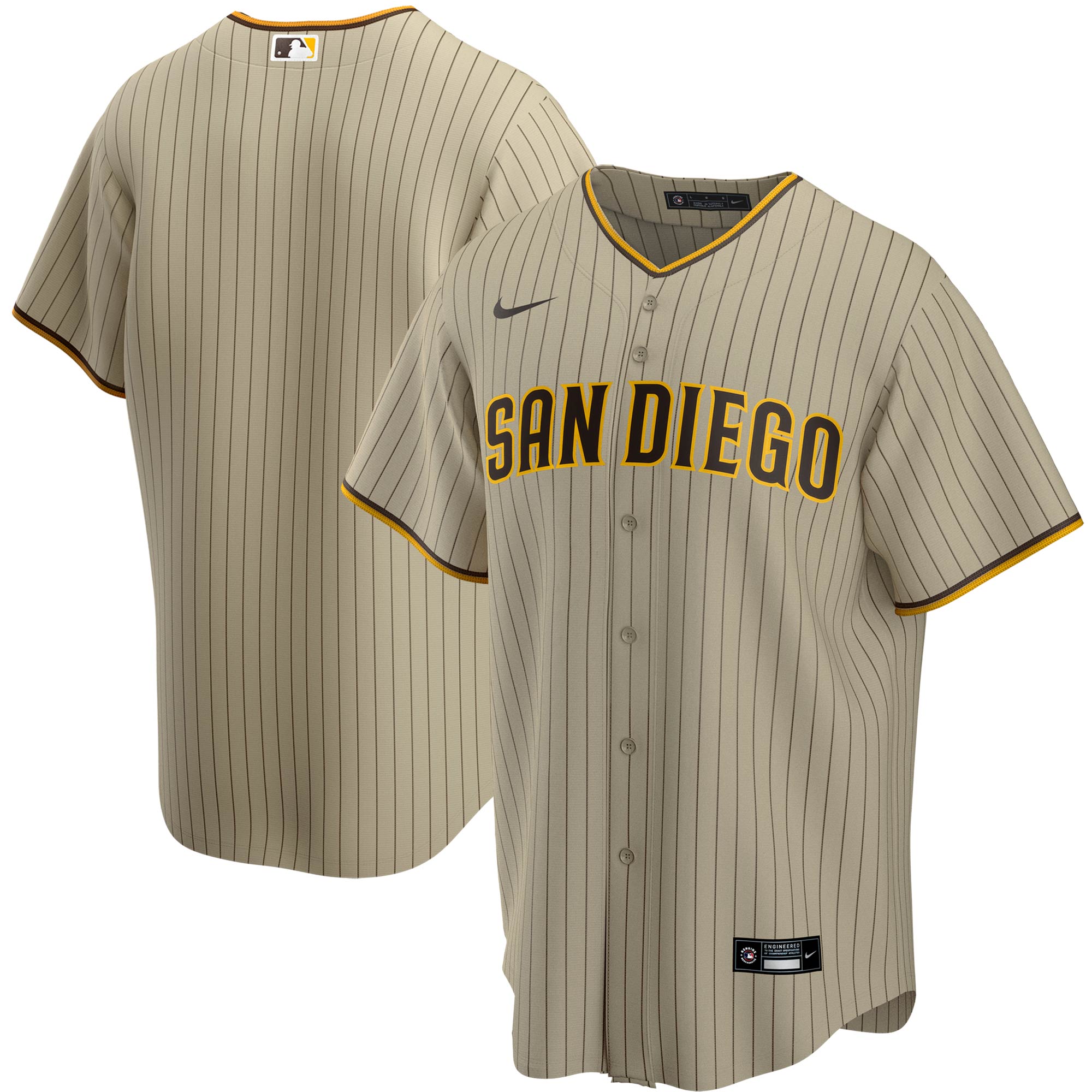 Men's San Diego Padres Tan Alternate Team Jersey 
