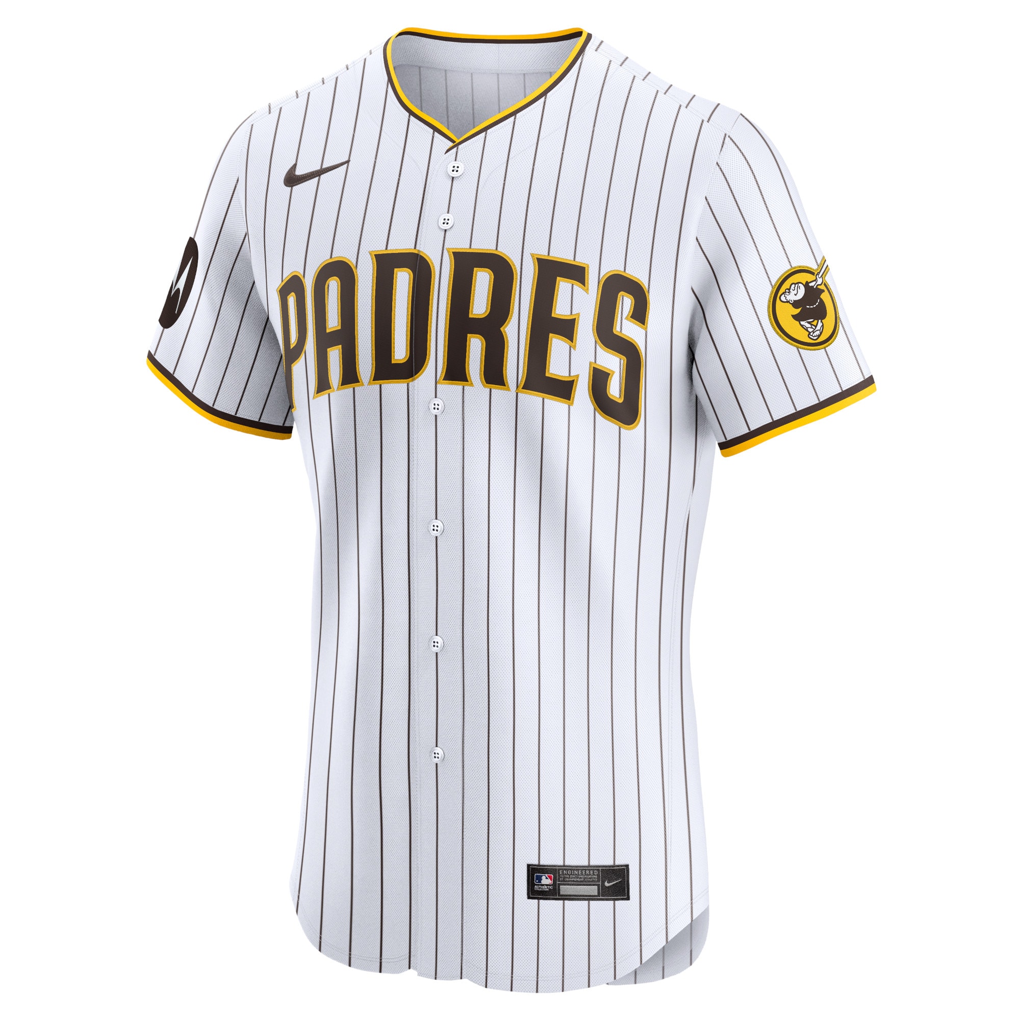 Alternative view of Men's San Diego Padres Tony Fernández White Home Elite Sponsor Patch Player Jersey 