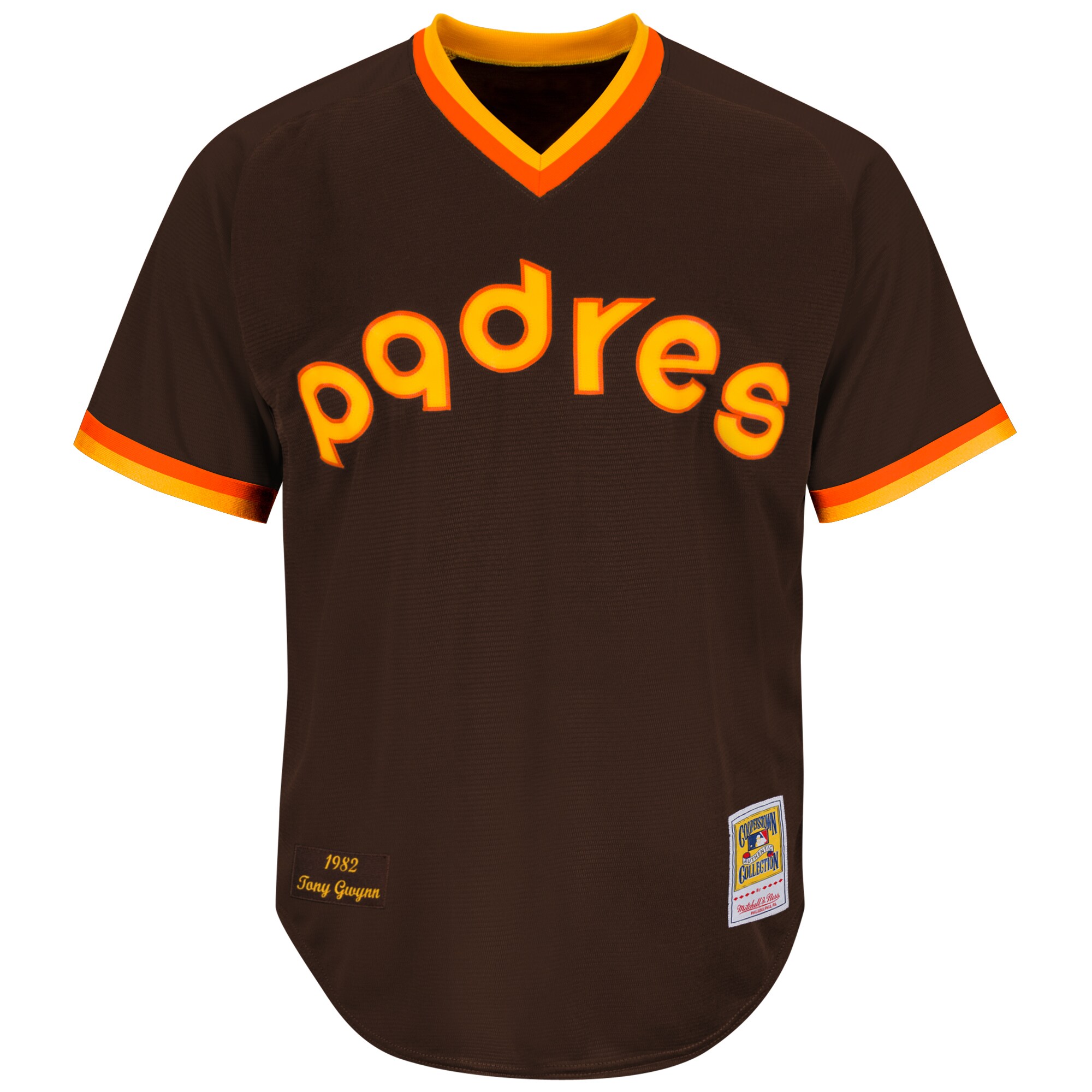 Alternative view of Men's San Diego Padres Tony Gwynn Mitchell & Ness Brown Jersey 