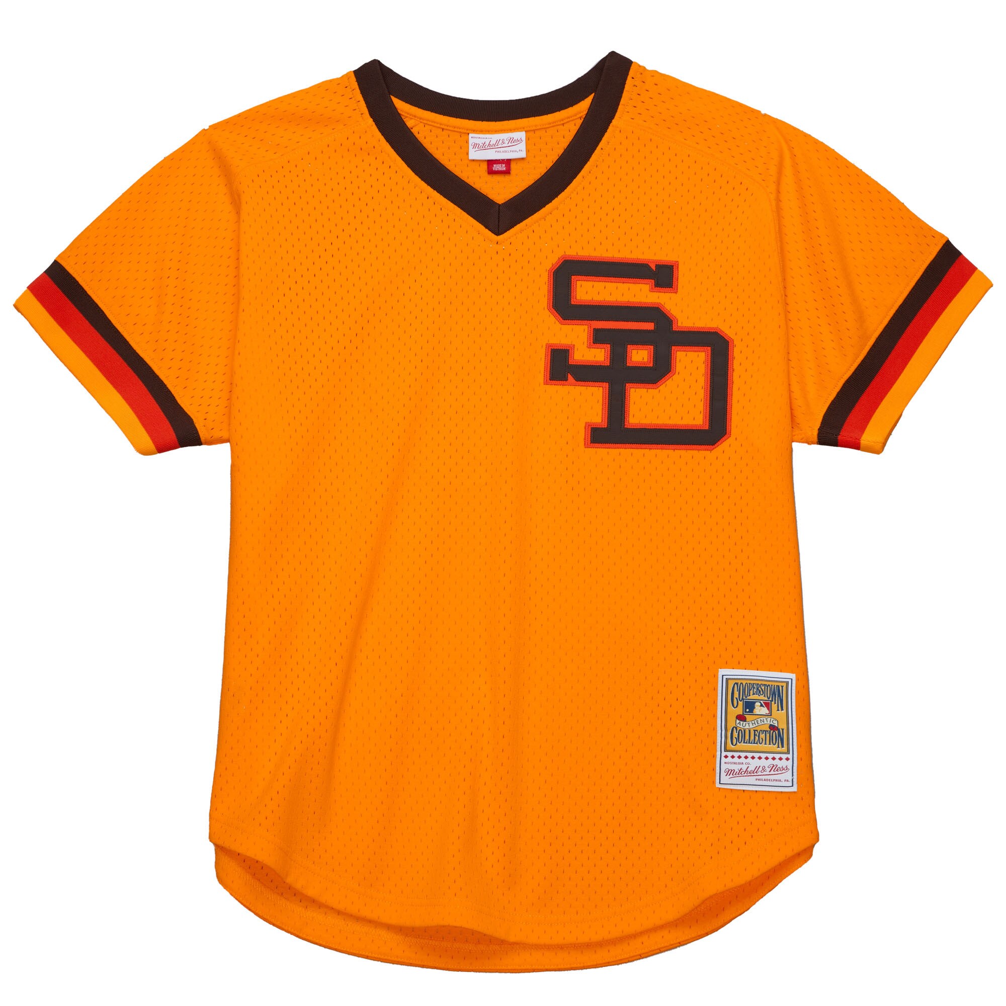 Alternative view of Men's San Diego Padres Tony Gwynn Mitchell & Ness Gold 1982 Cooperstown Collection Mesh Batting Practice Jersey 