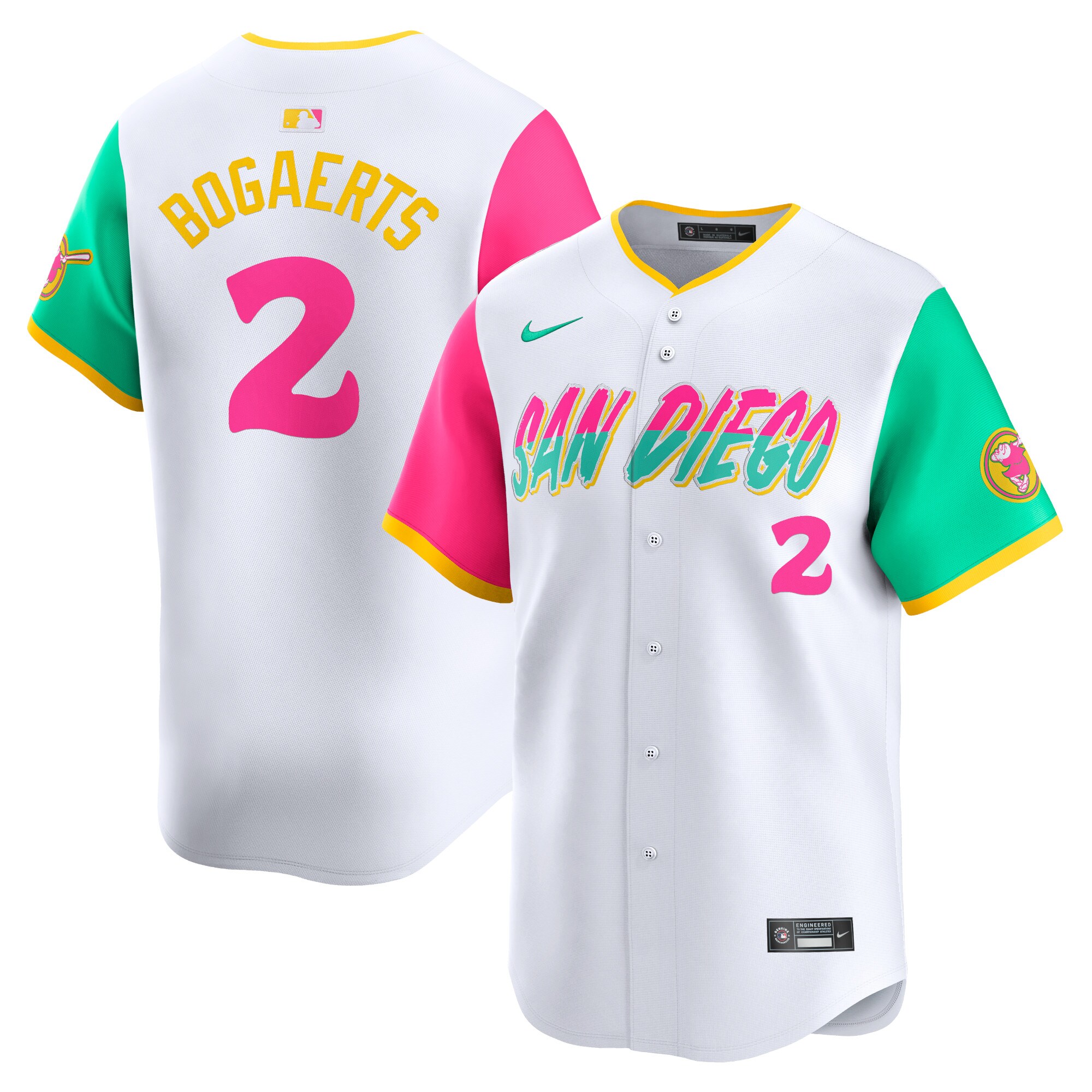 Men's San Diego Padres Xander Bogaerts White City Connect Limited Player Jersey 