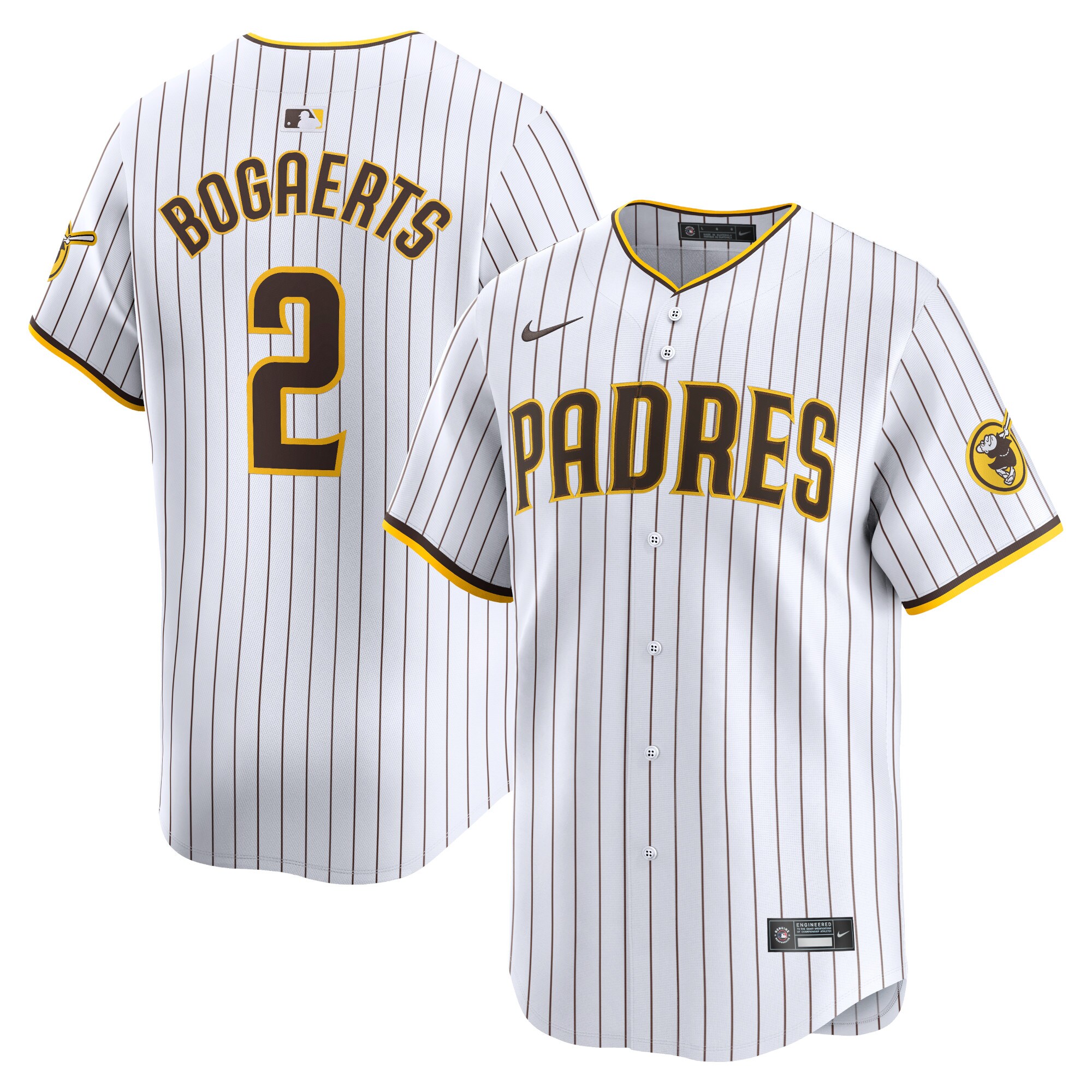 Men's San Diego Padres Xander Bogaerts White Home Limited Player Jersey 