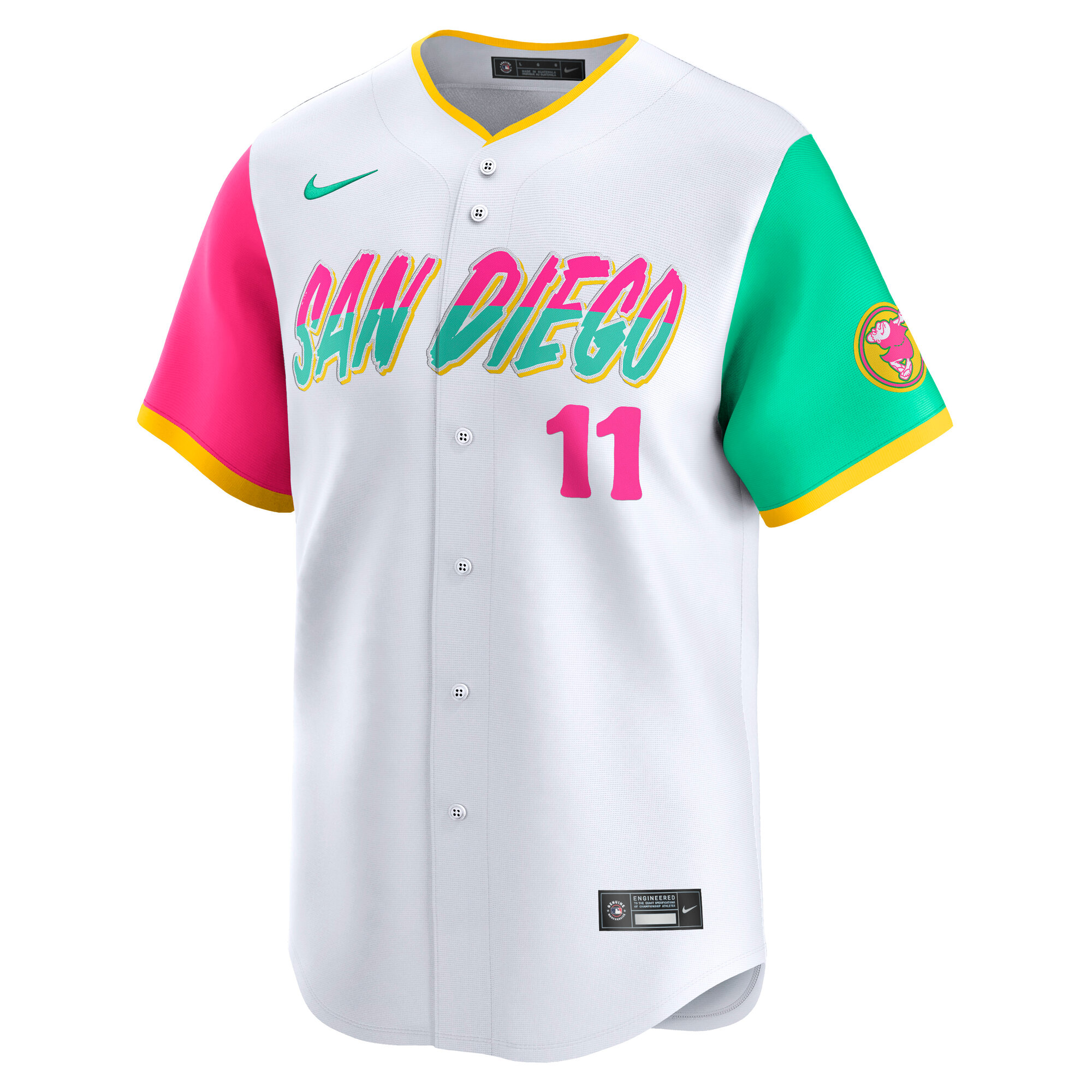 Alternative view of Men's San Diego Padres Yu Darvish White City Connect Limited Player Jersey 