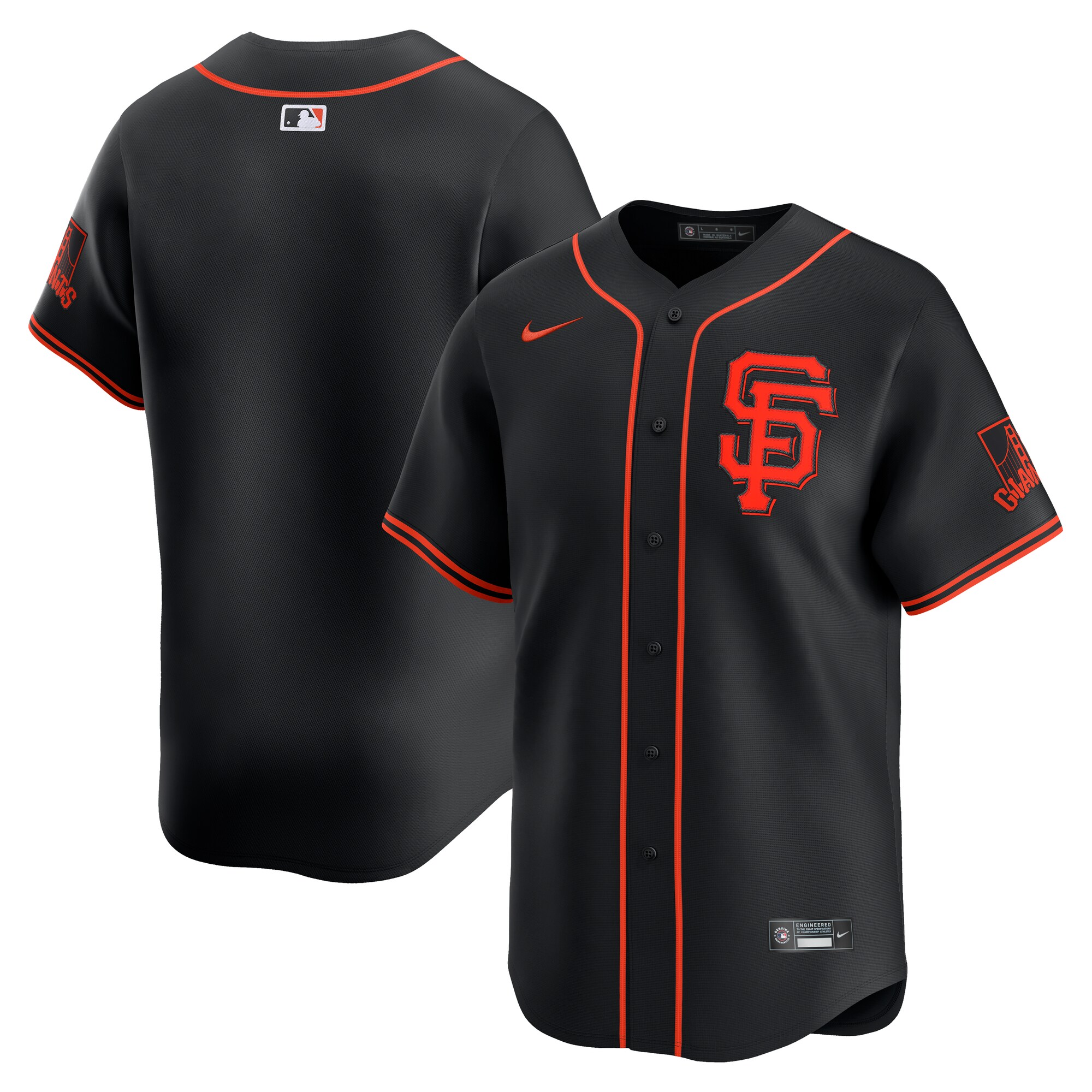 Men's San Francisco Giants Black Alternate Limited Jersey 