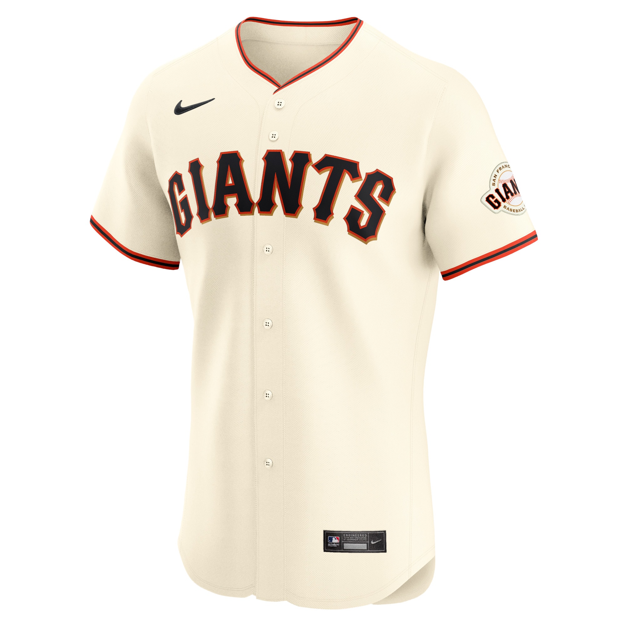 Alternative view of Men's San Francisco Giants Cream Elite Jersey 
