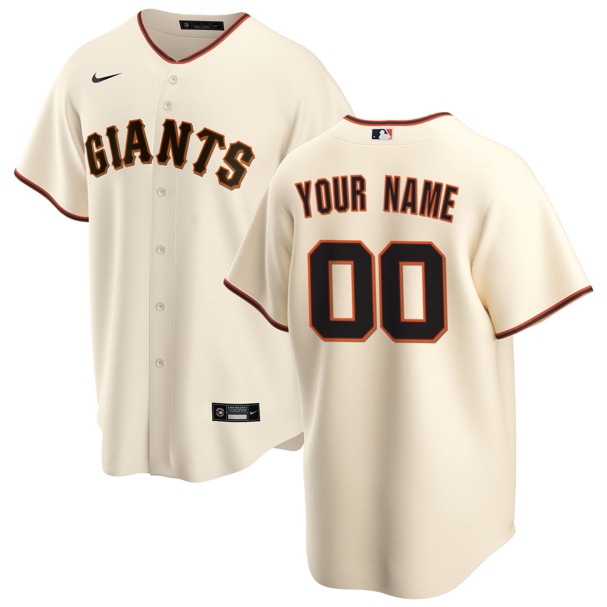 Men's San Francisco Giants Cream Home Custom Jersey 