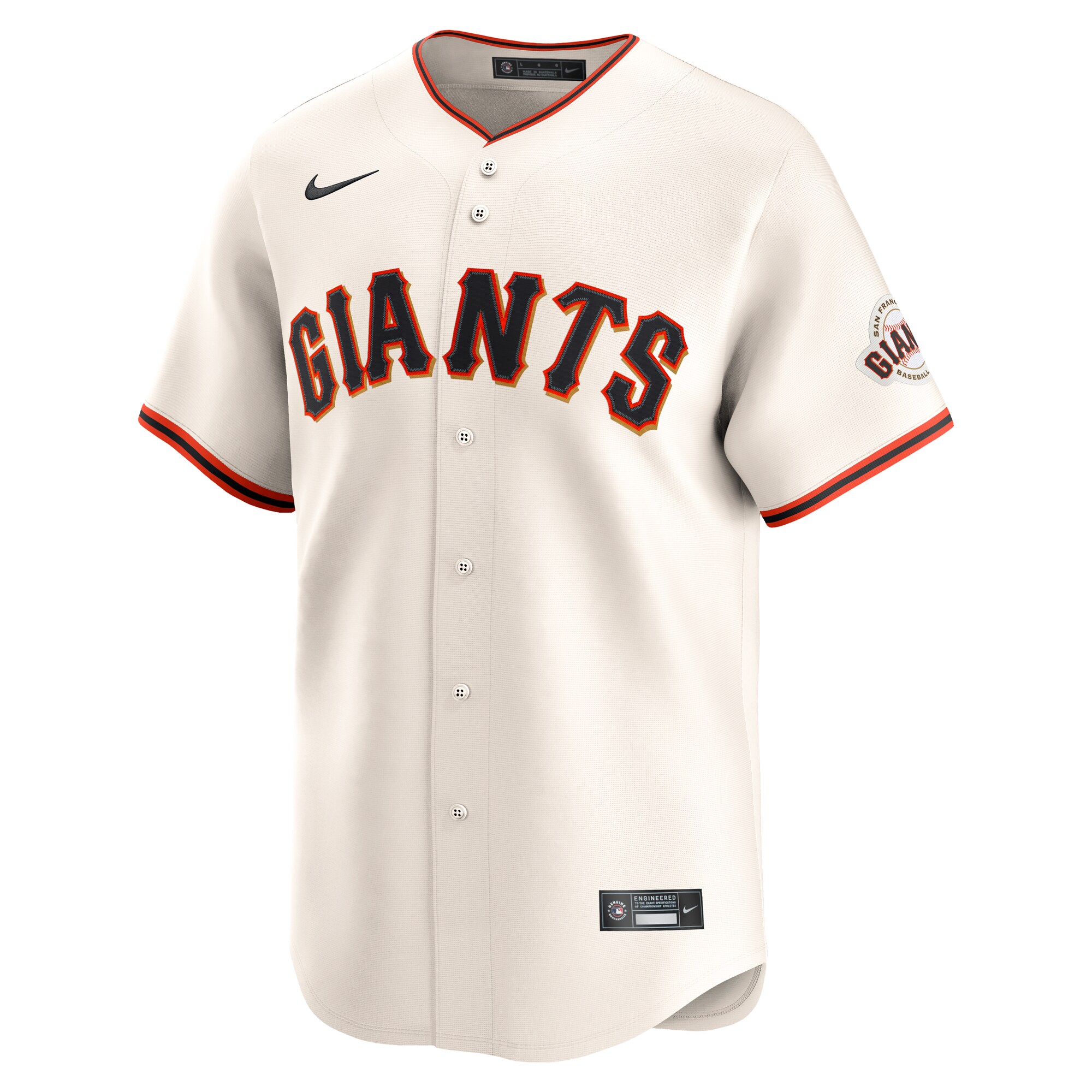 Alternative view of Men's San Francisco Giants Cream Home Limited Jersey 