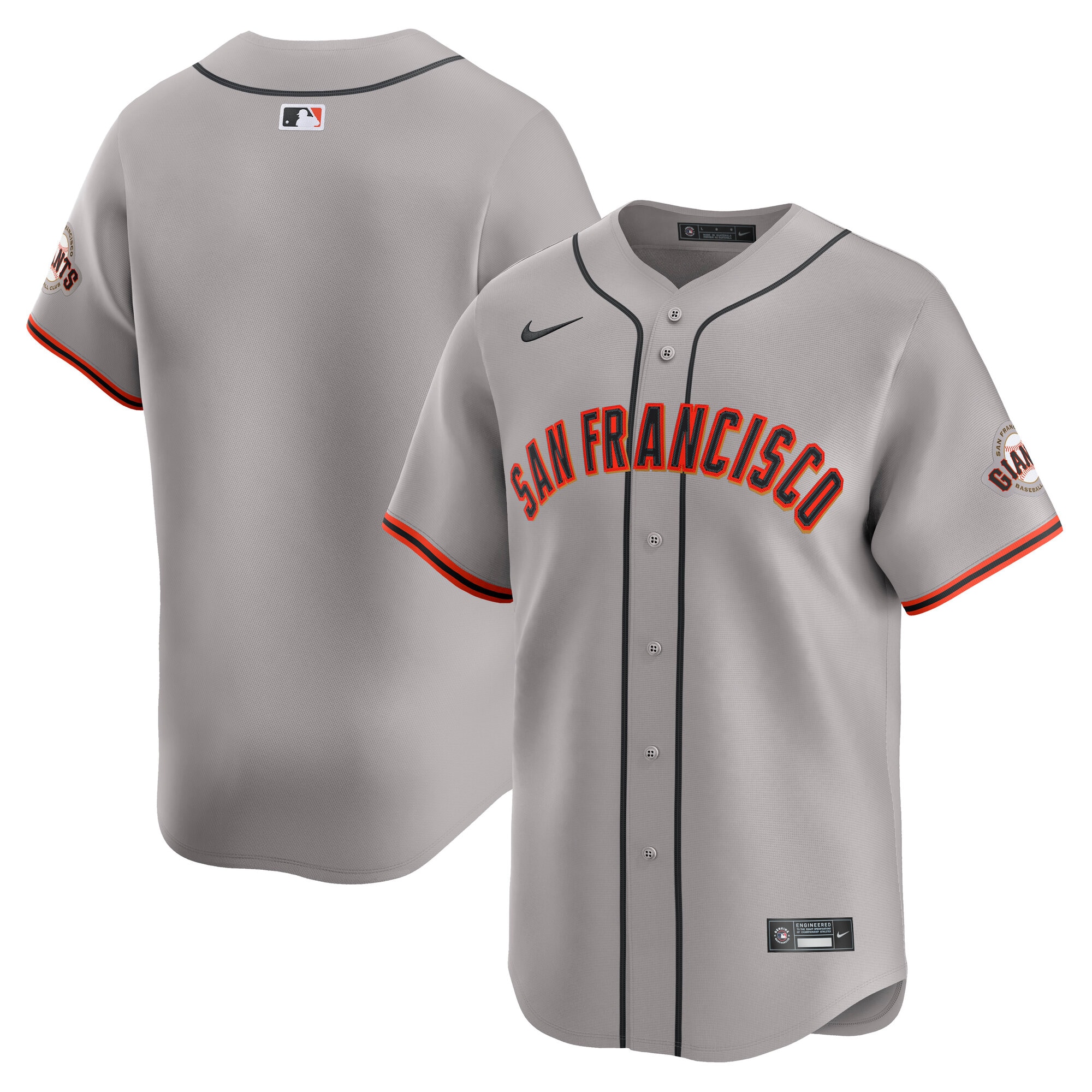 Men's San Francisco Giants Gray Away Limited Jersey 