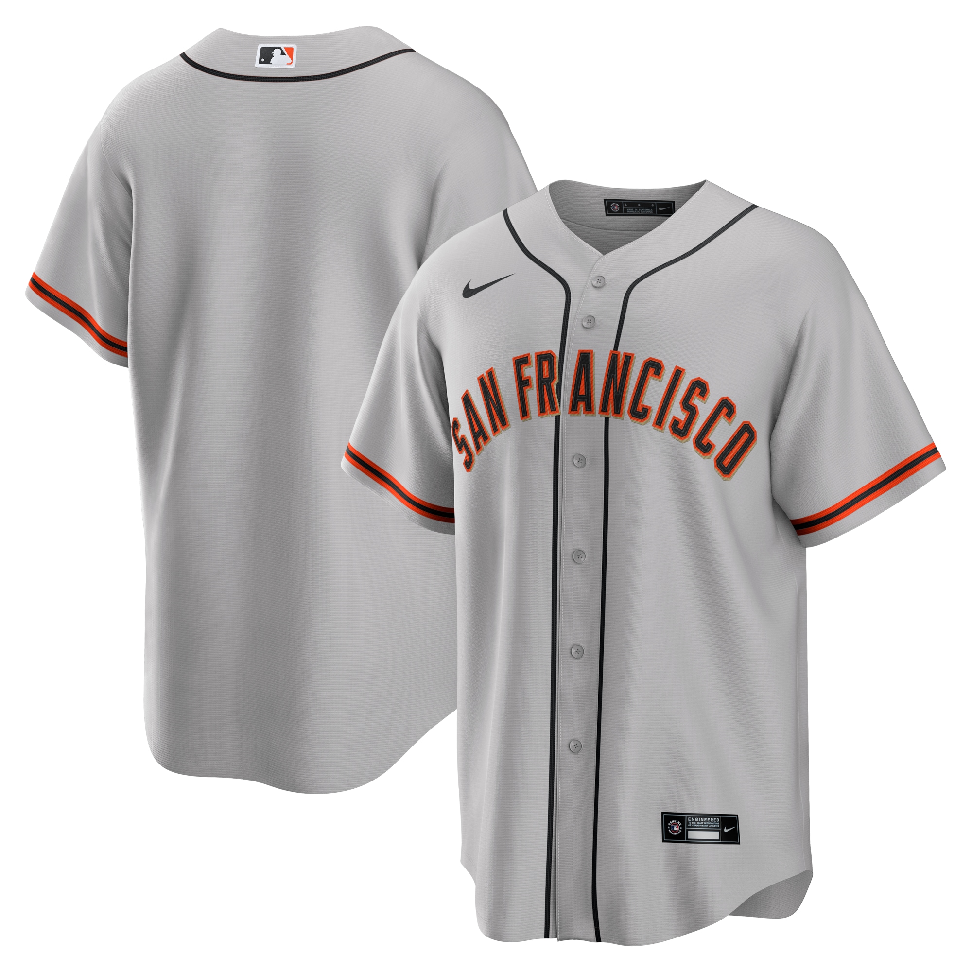 Men's San Francisco Giants Gray Road Team Jersey 