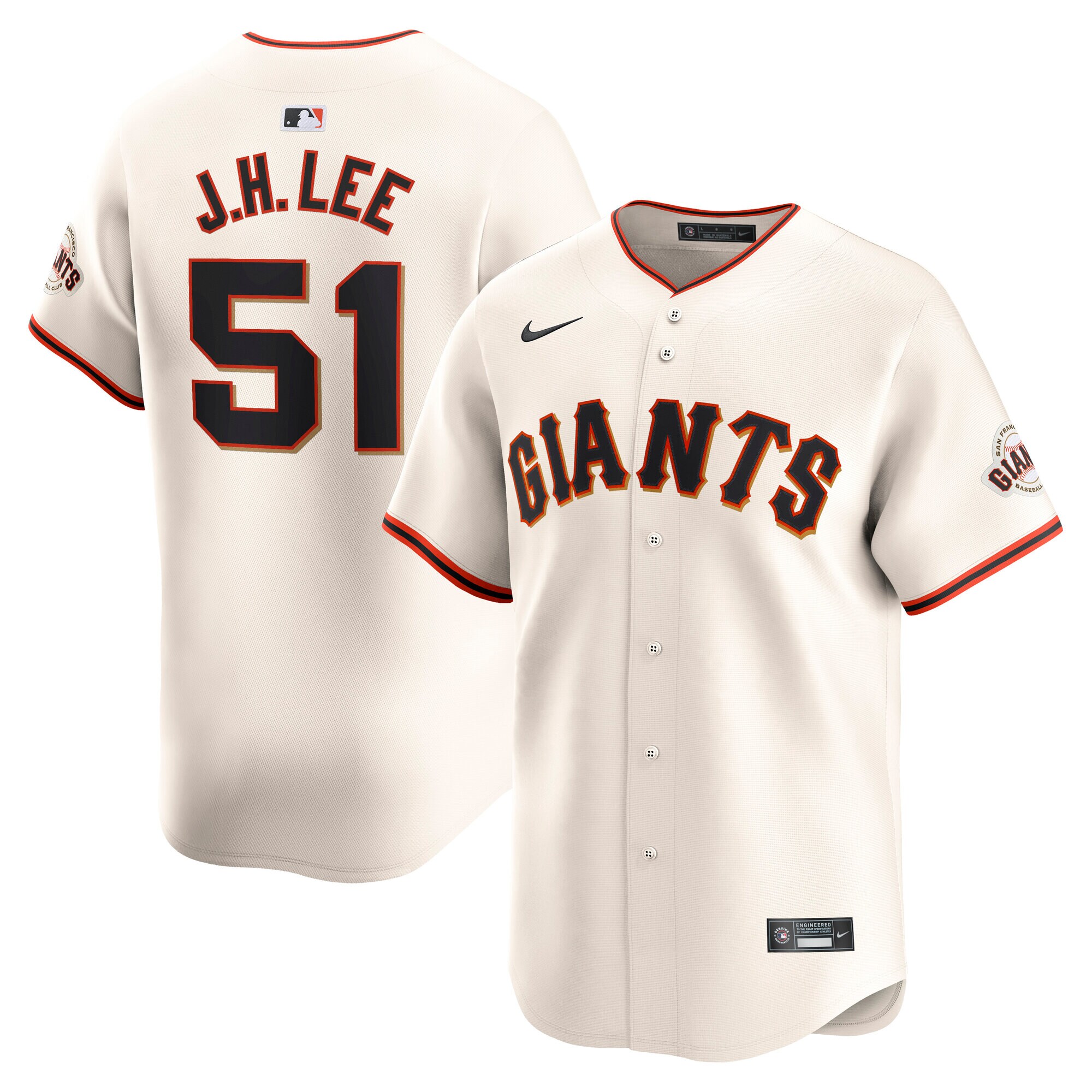 Men's San Francisco Giants Jung Hoo Lee Cream Home Limited Player Jersey 