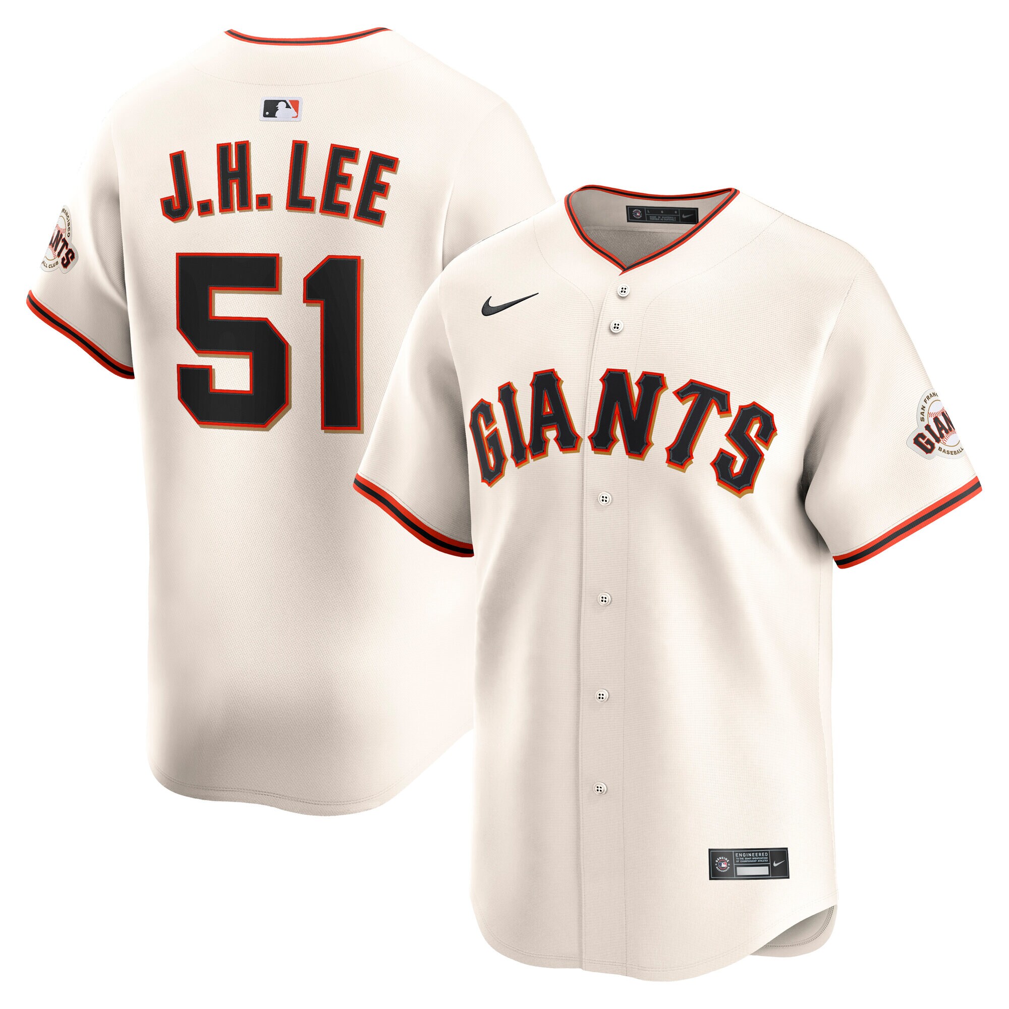 Men's San Francisco Giants Jung Hoo Lee Cream Home Limited Player Jersey 