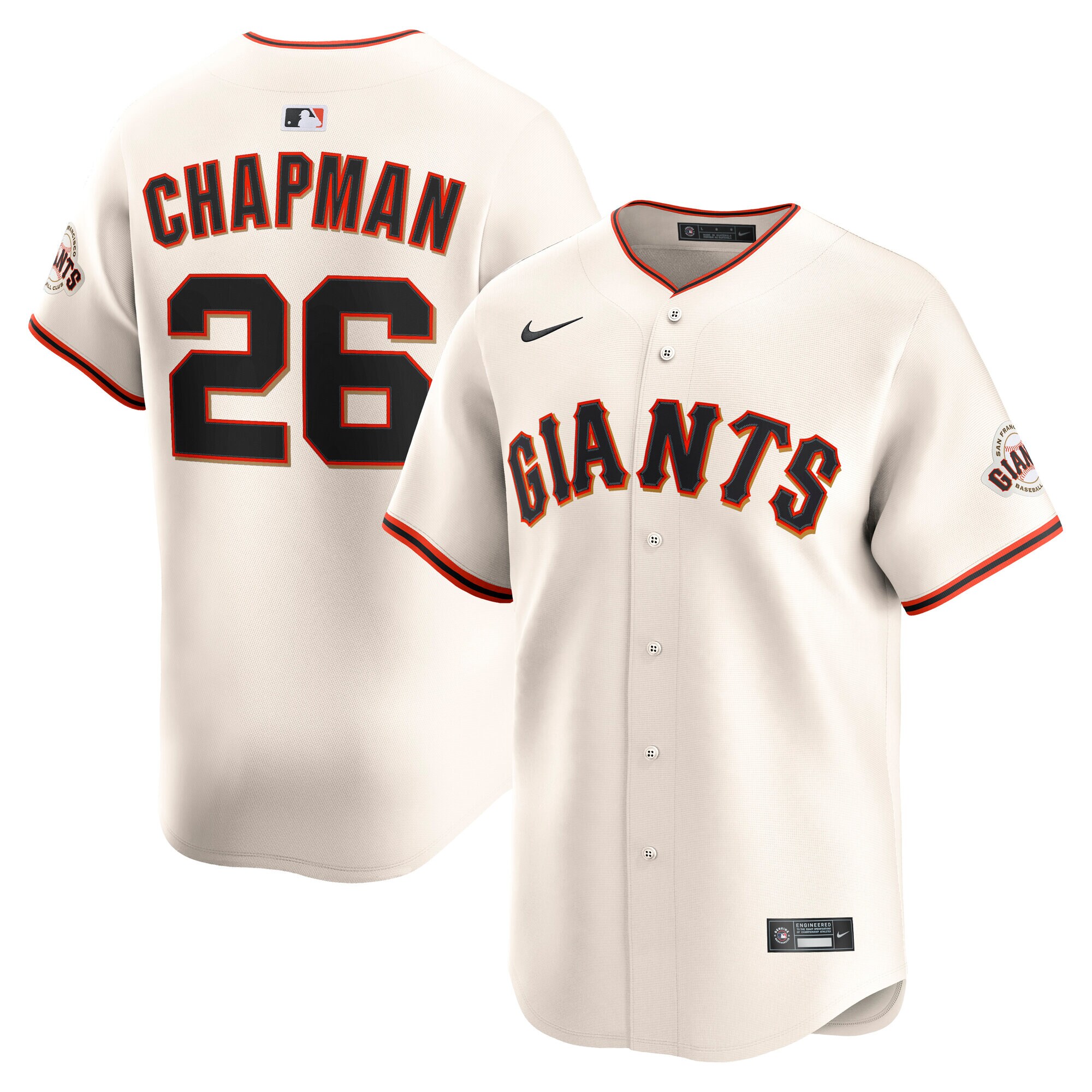 Men's San Francisco Giants Matt Chapman Cream Home Limited Player Jersey 