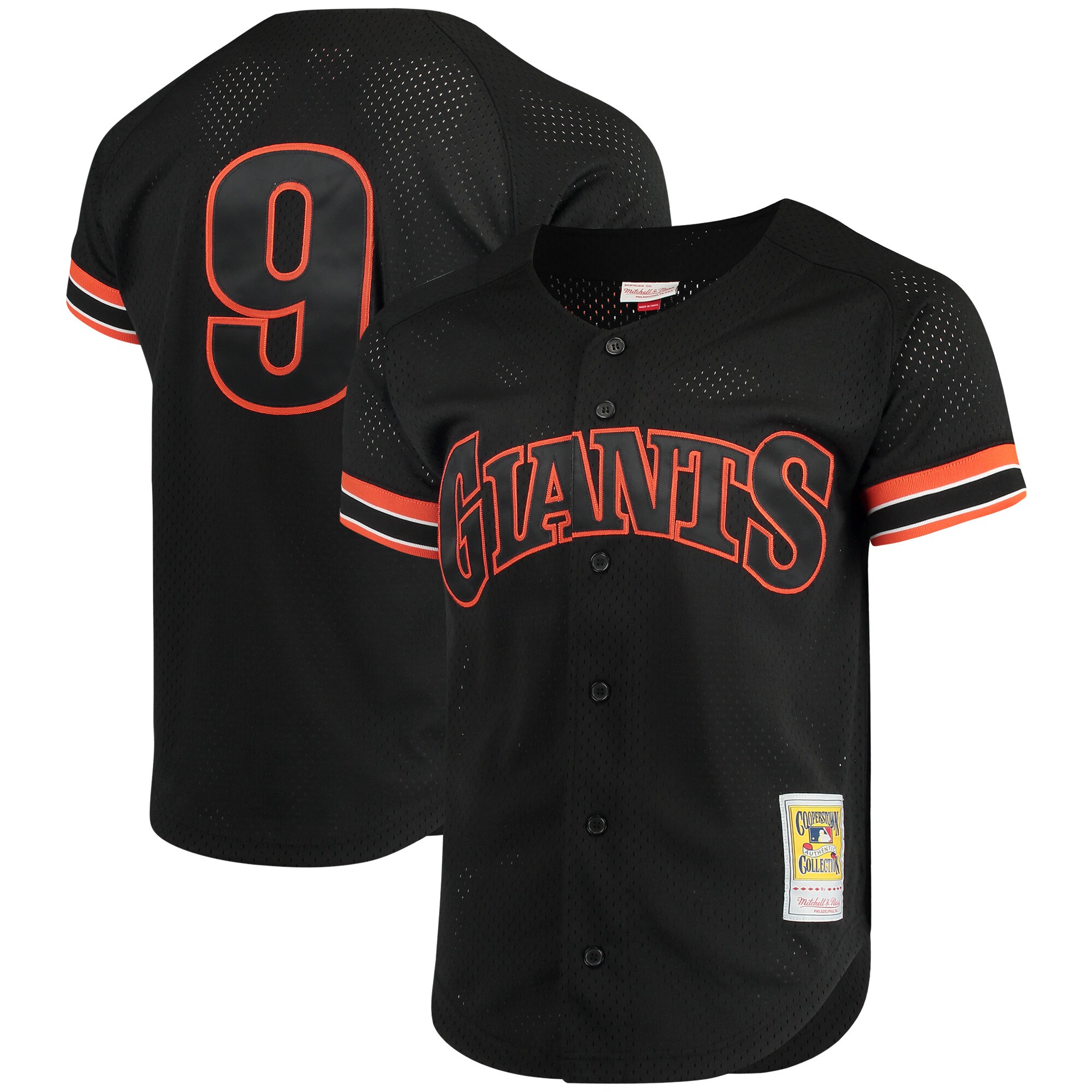 Men's San Francisco Giants Matt Williams Mitchell & Ness Black Cooperstown Collection Mesh Batting Practice Button-Up Jersey 
