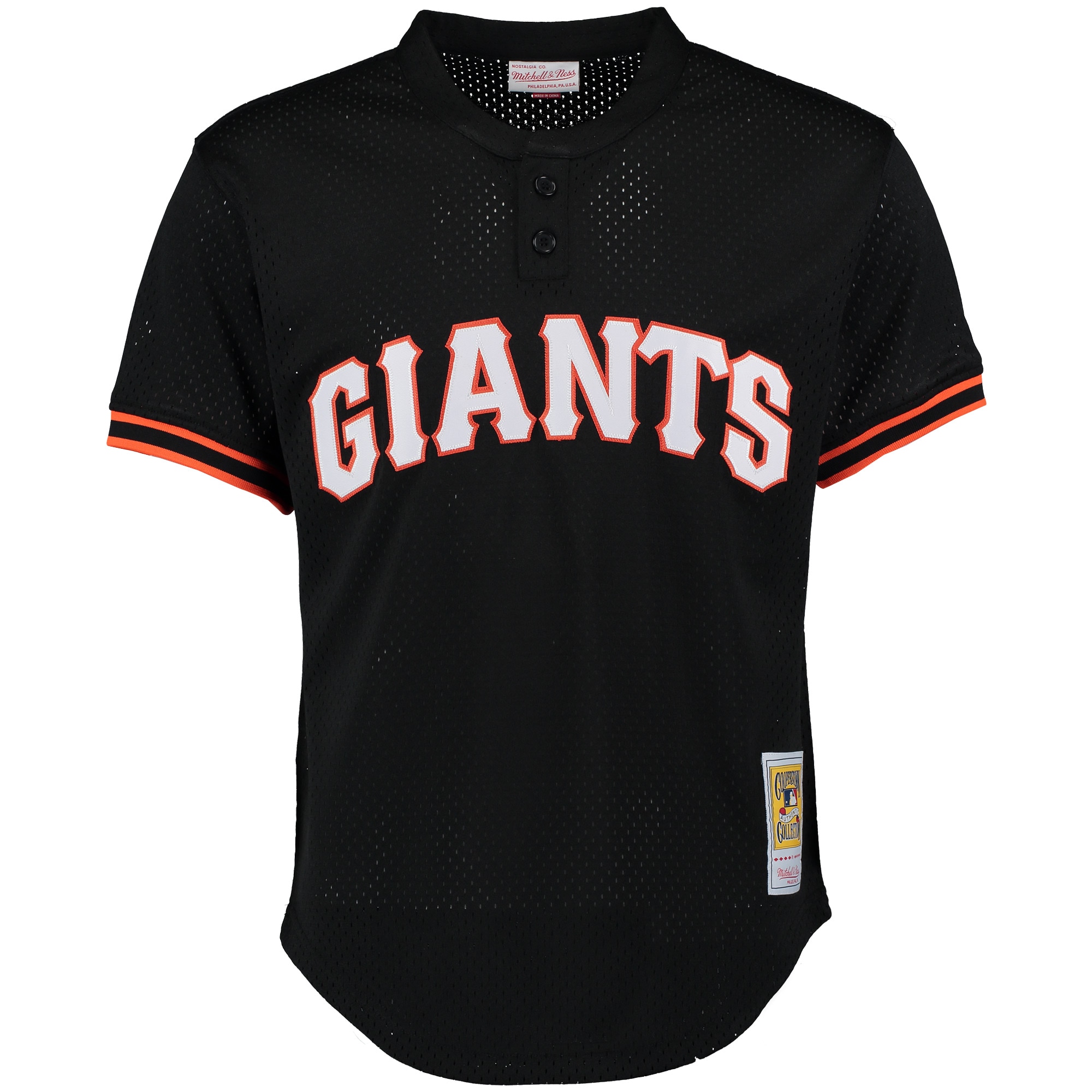 Alternative view of Men's San Francisco Giants Matt Williams Mitchell & Ness Black Cooperstown Mesh Batting Practice Jersey 