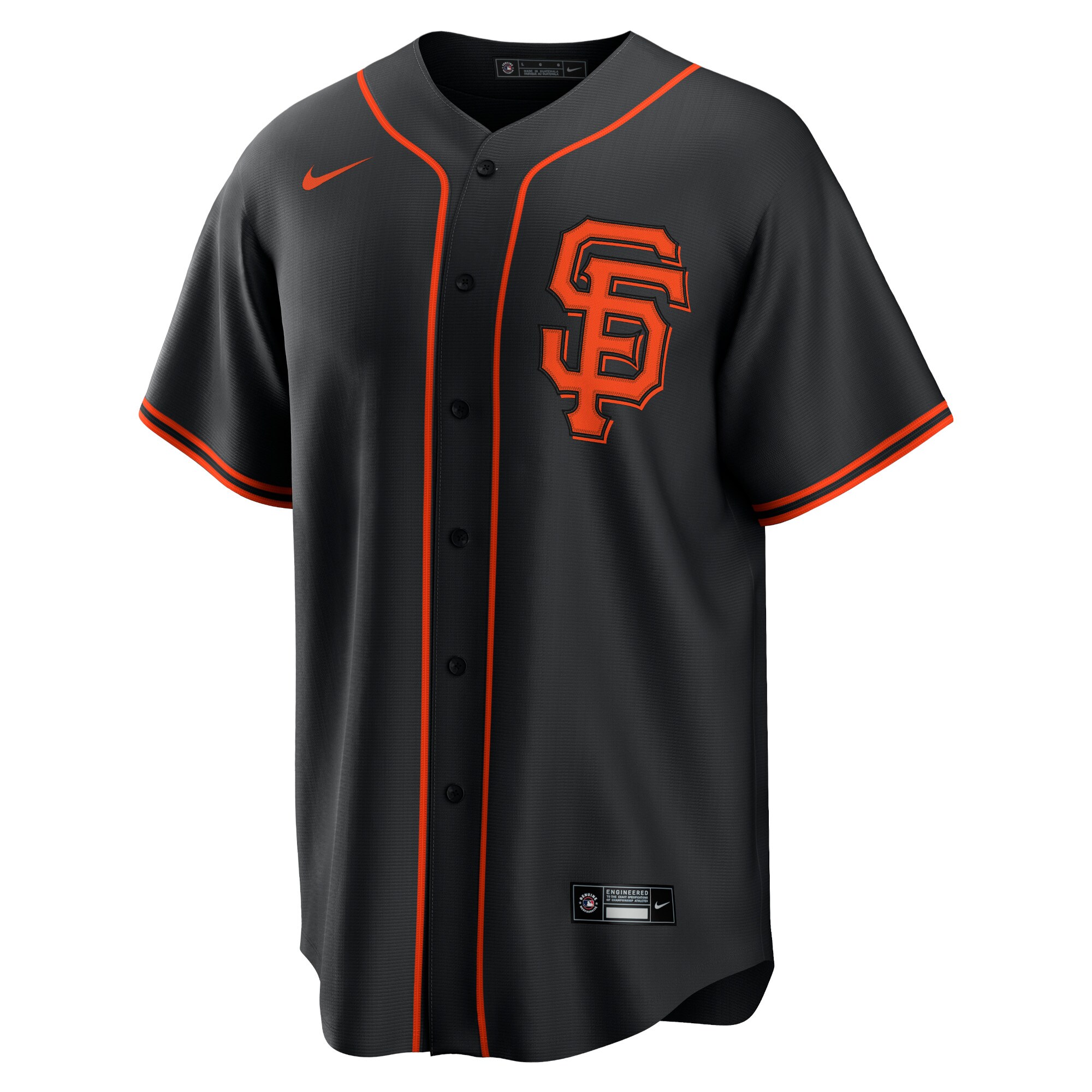 Alternative view of Men's San Francisco Giants Mike Yastrzemski Black Alternate Player Name Jersey 