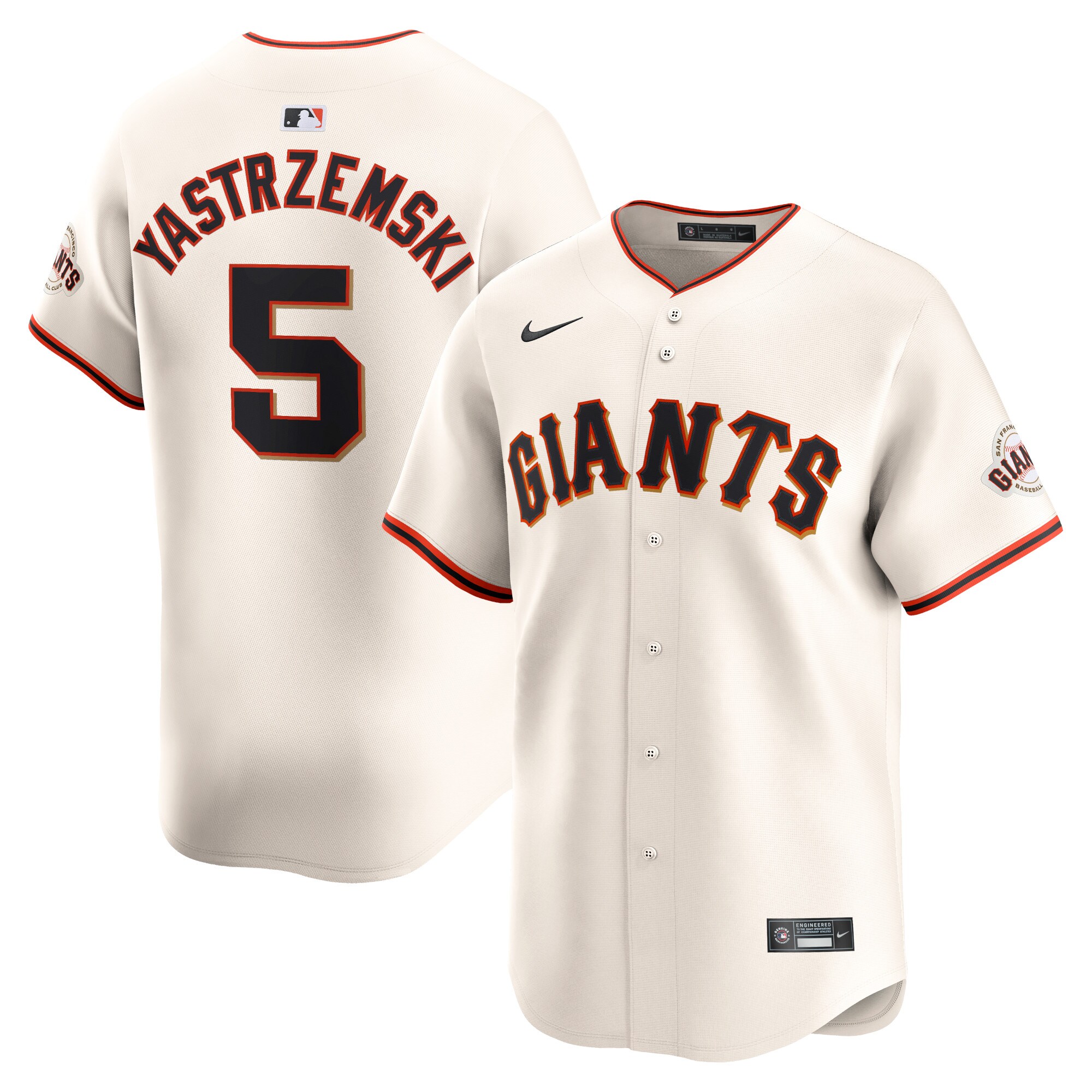 Men's San Francisco Giants Mike Yastrzemski Cream Home Limited Player Jersey 