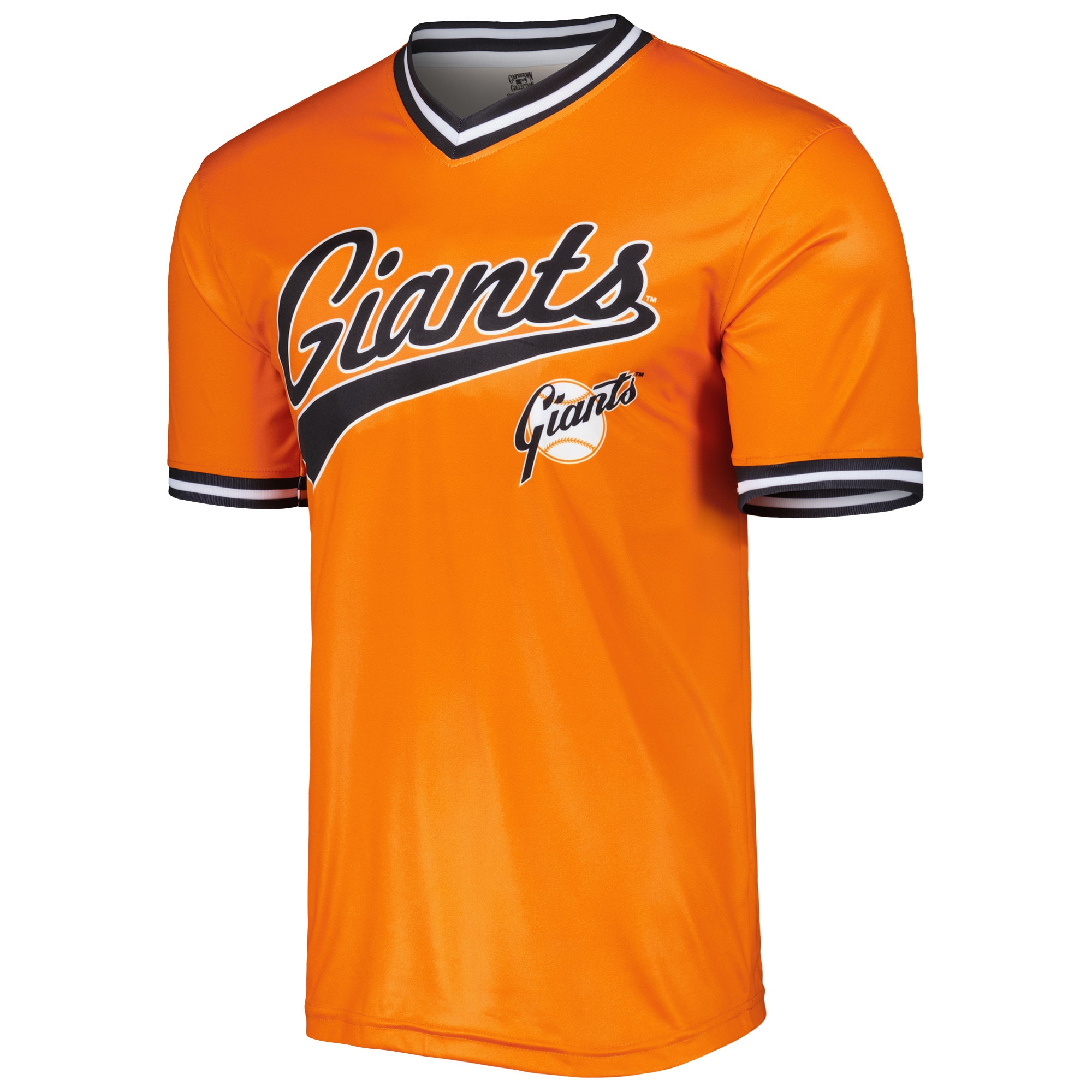 Alternative view of Men's San Francisco Giants Stitches Orange Cooperstown Collection Team Jersey 