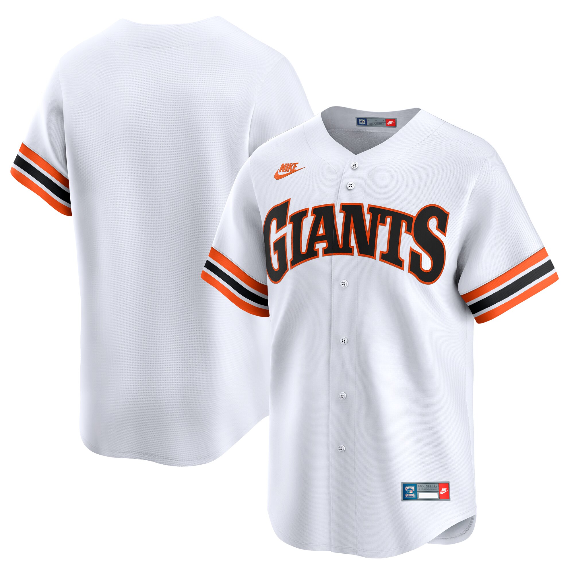 Men's San Francisco Giants White Throwback Cooperstown Collection Limited Jersey 