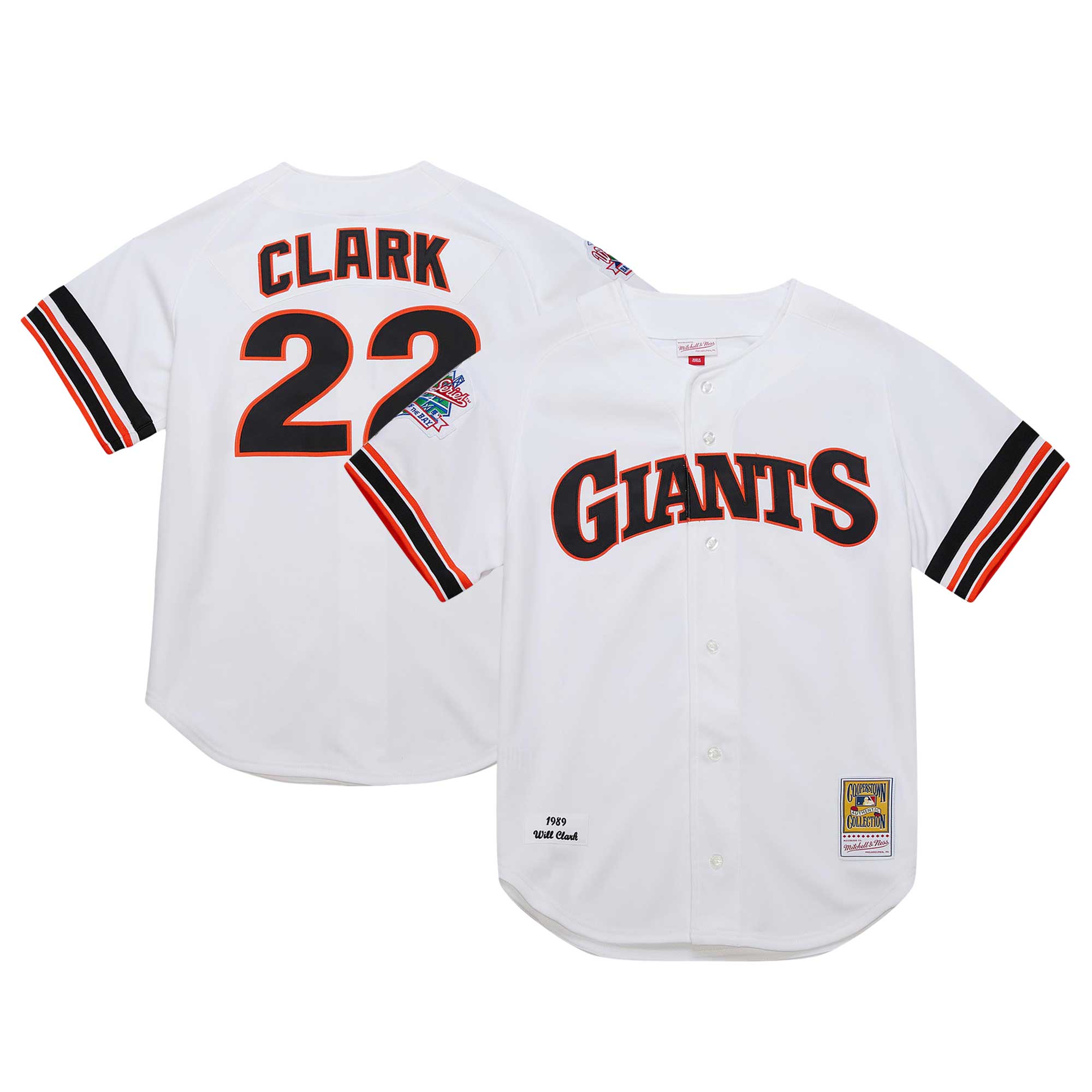 Men's San Francisco Giants Will Clark Mitchell & Ness White Cooperstown Collection 1989 Jersey 