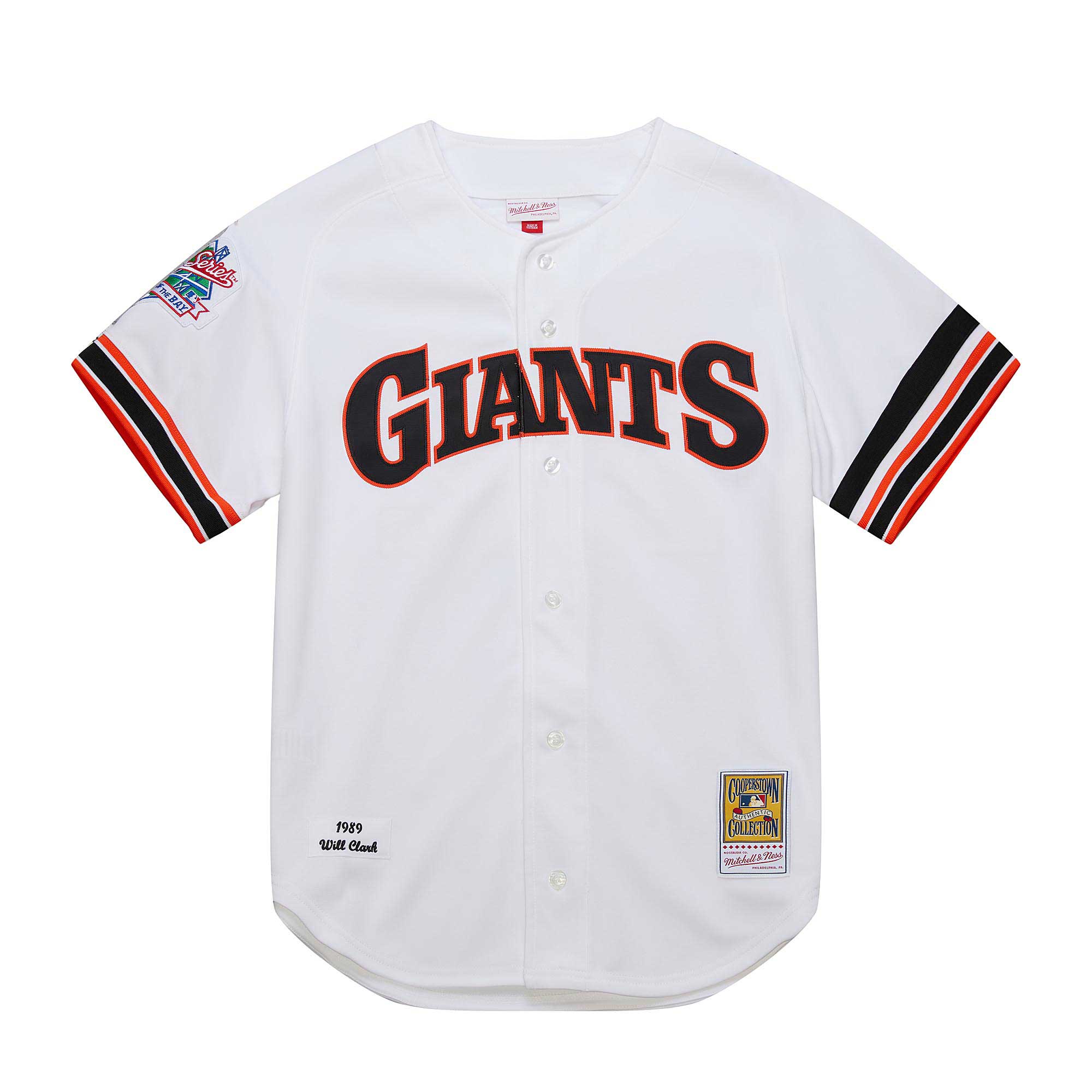 Alternative view of Men's San Francisco Giants Will Clark Mitchell & Ness White Cooperstown Collection 1989 Jersey 