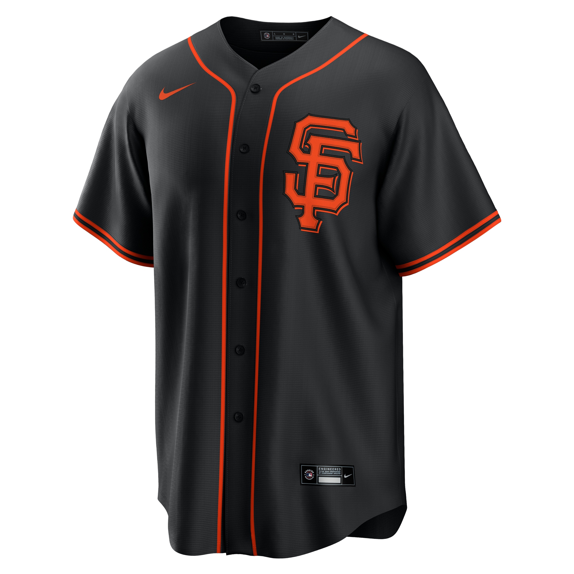 Alternative view of Men's San Francisco Giants Willy Adames Black Alternate Baseball Jersey 