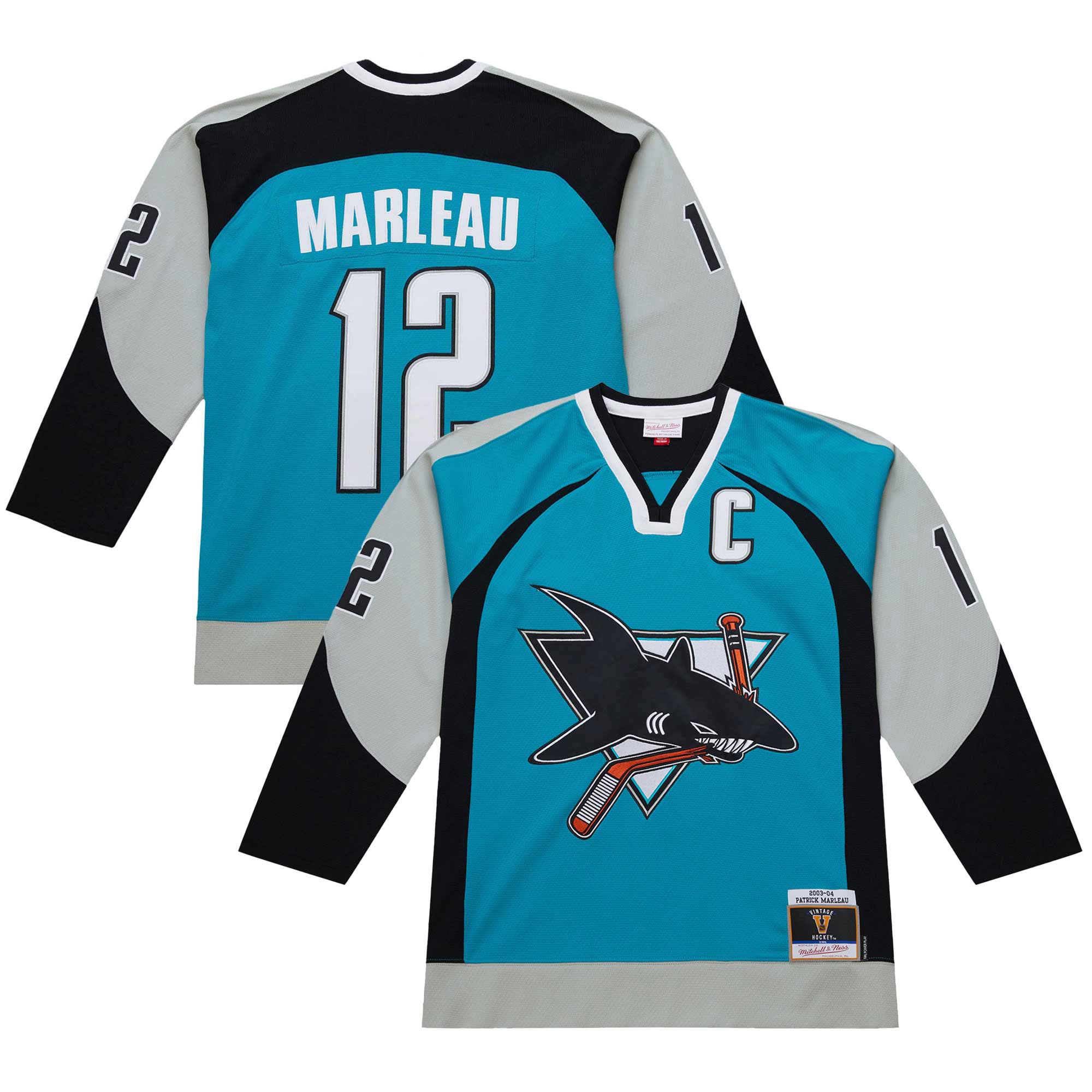 Men's San Jose Sharks Patrick Marleau Teal 2003-04 Power Play Jersey - JS413 