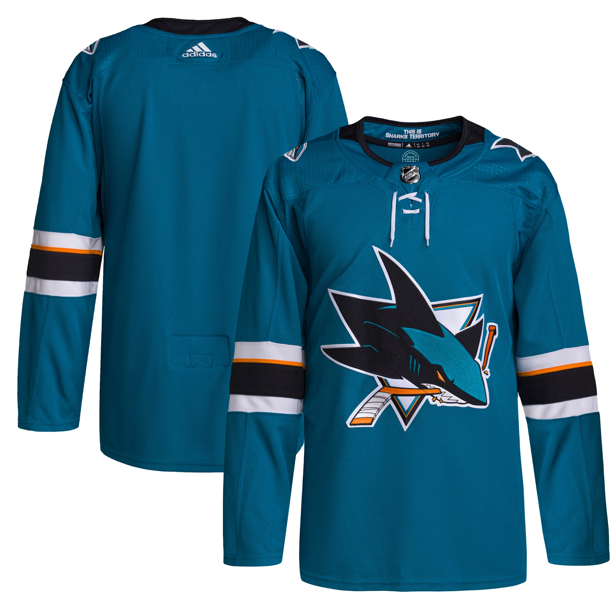 Men's San Jose Sharks Teal 2021/22 Home Primegreen Jersey - JS329 