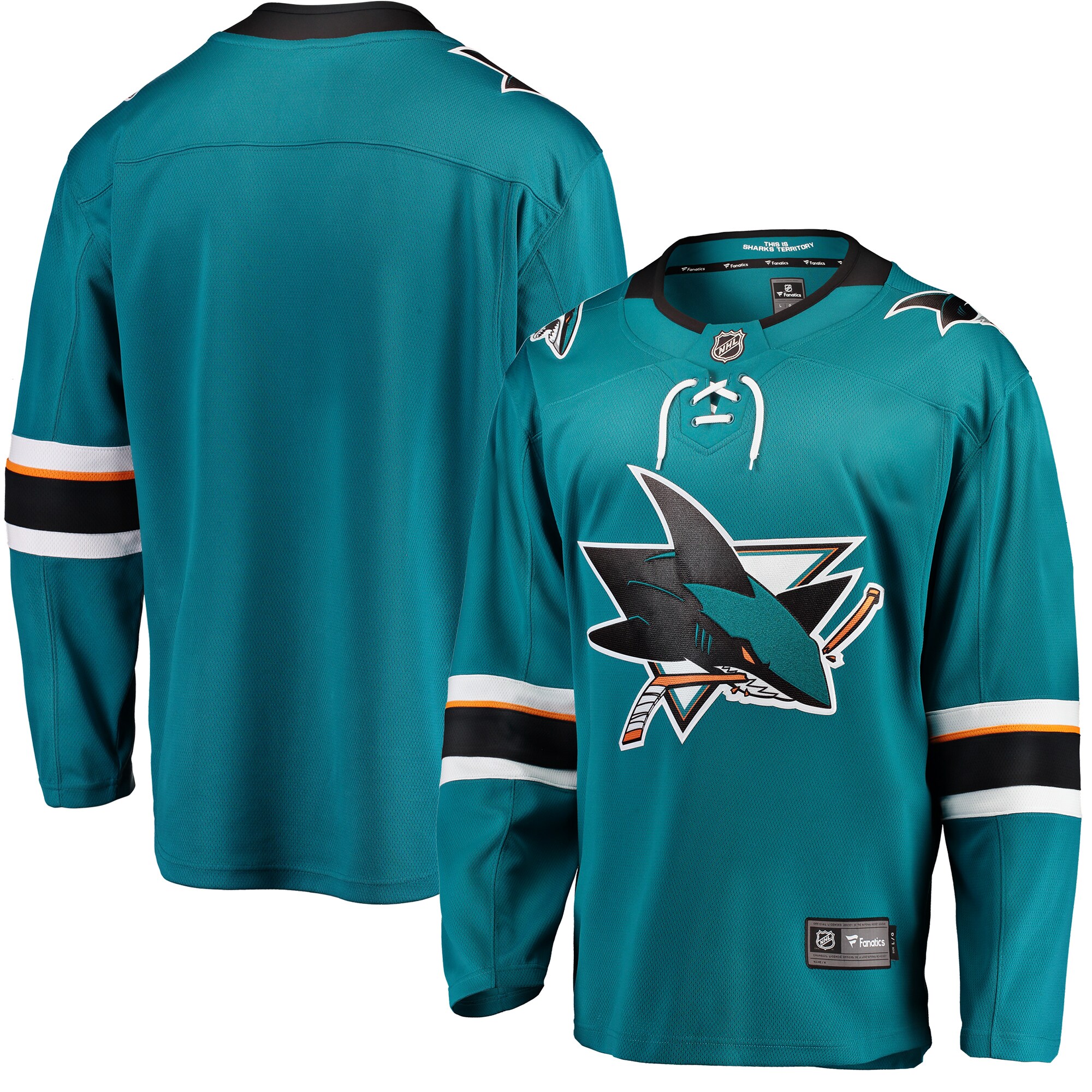 Men's San Jose Sharks Teal Breakaway Home Jersey - JS633 