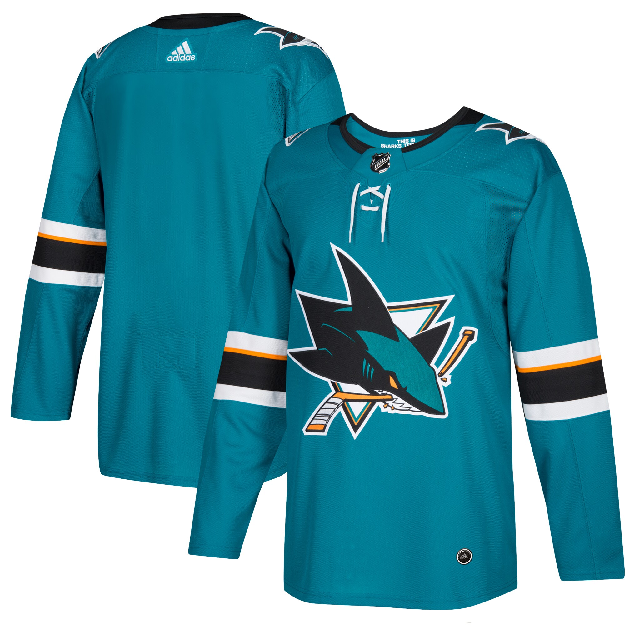 Men's San Jose Sharks Teal Home Blank Jersey - JS906 