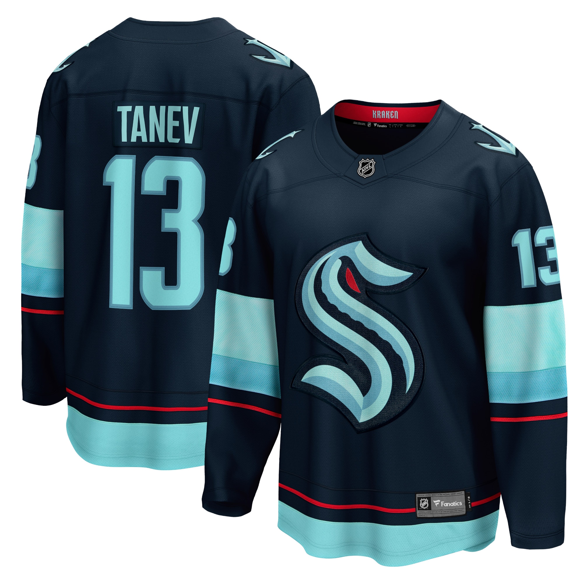 Men's Seattle Kraken Brandon Tanev Navy Home Breakaway Player Jersey - JS830 