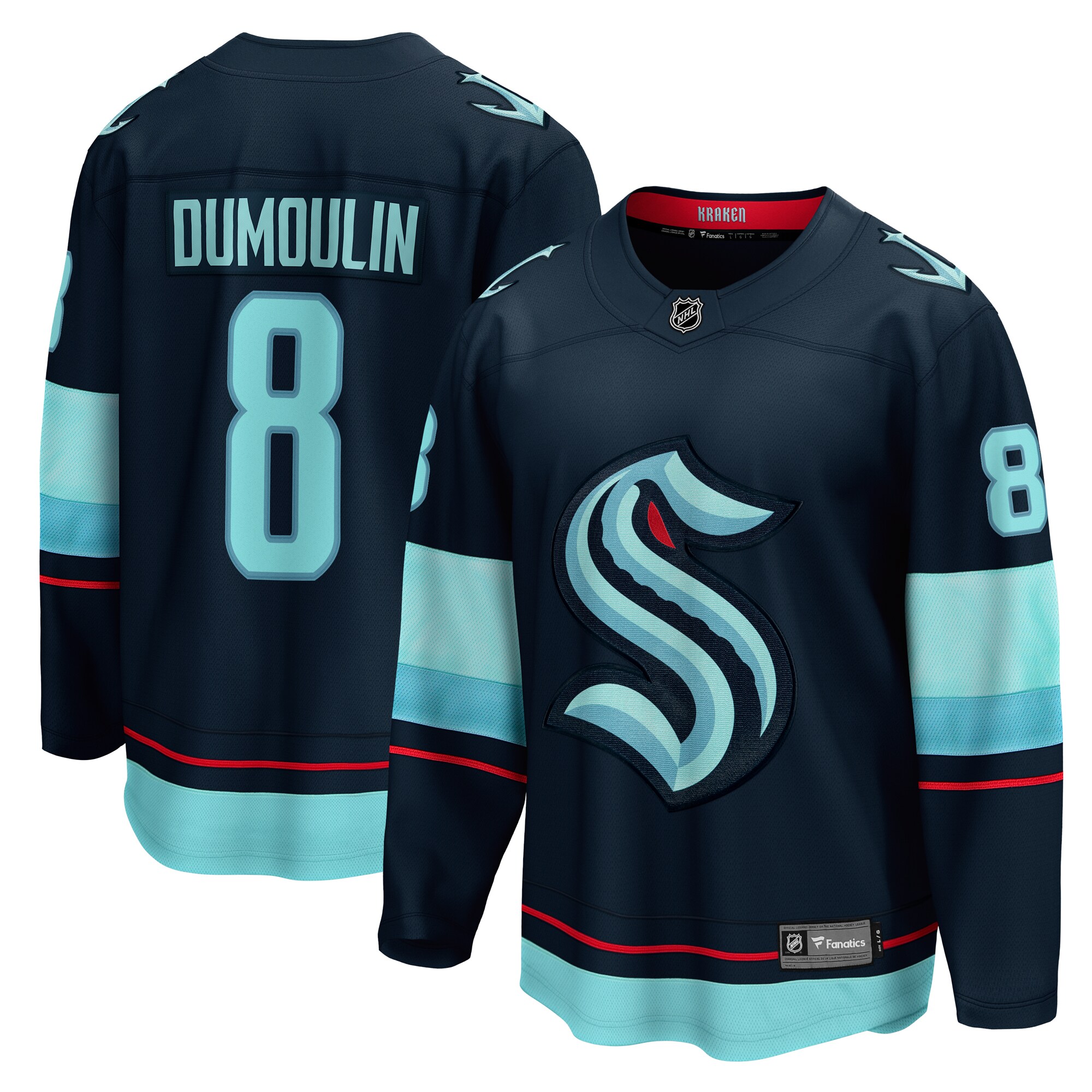 Men's Seattle Kraken Brian Dumoulin Deep Sea Blue Home Breakaway Player Jersey - JS413 