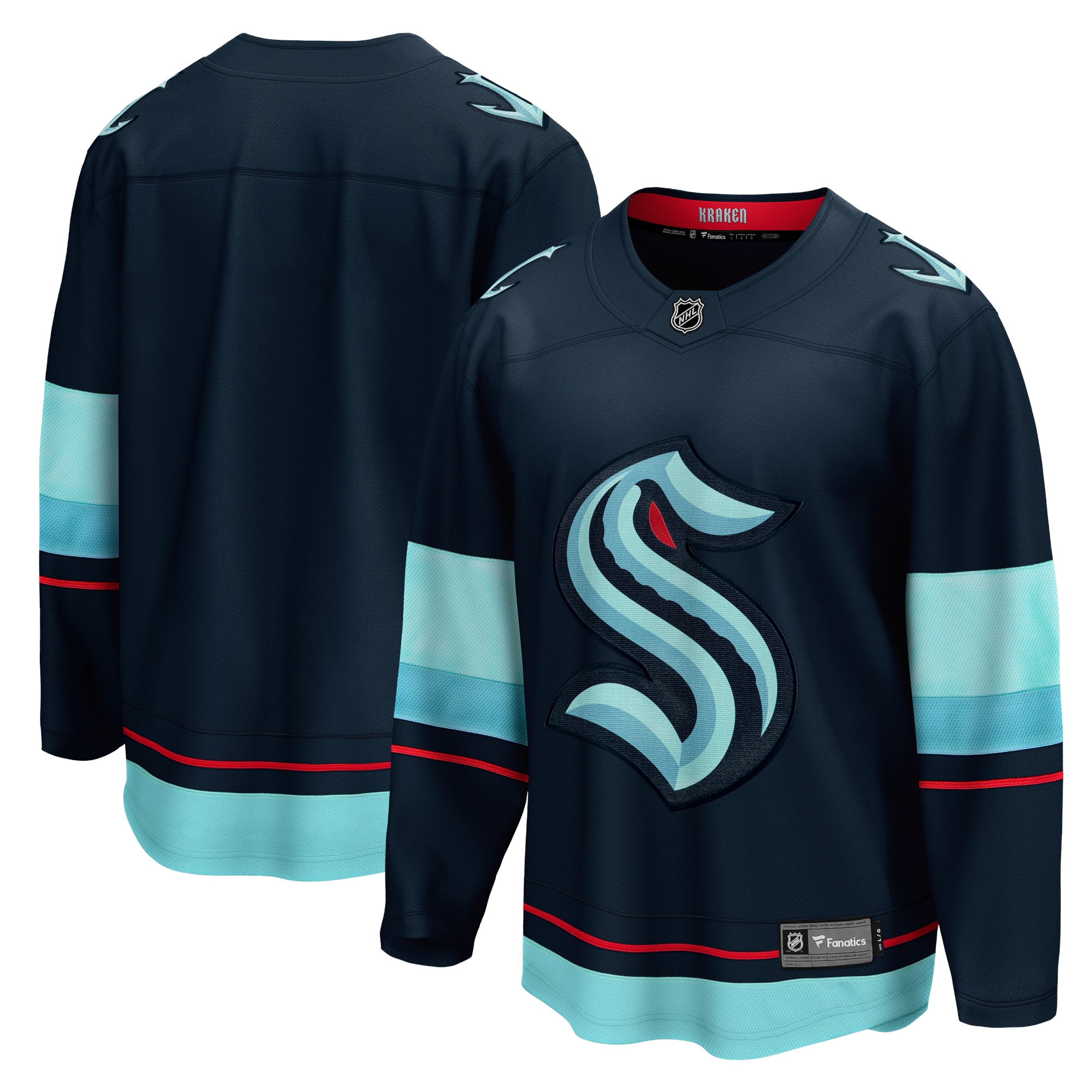Men's Seattle Kraken Deep Sea Blue Home Breakaway Jersey - JS551 