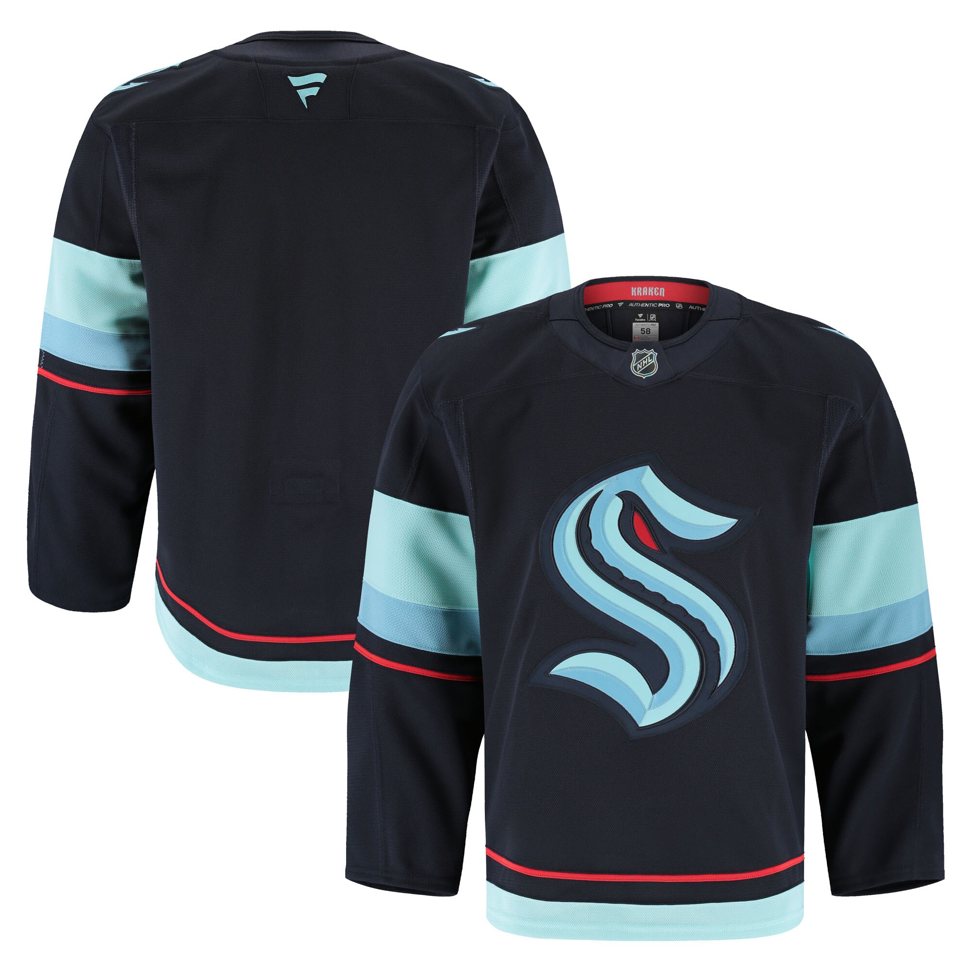 Men's Seattle Kraken Deep Sea Blue Home Pro Jersey - JS213 