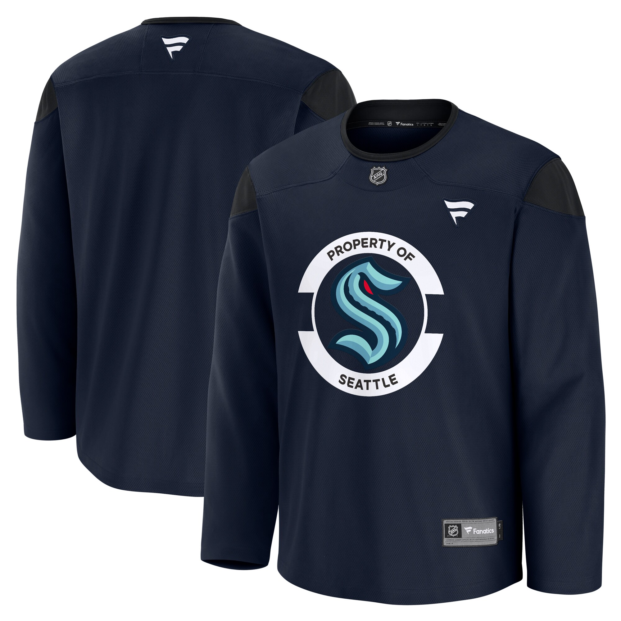 Men's Seattle Kraken Deep Sea Blue Team Practice Jersey - JS870 