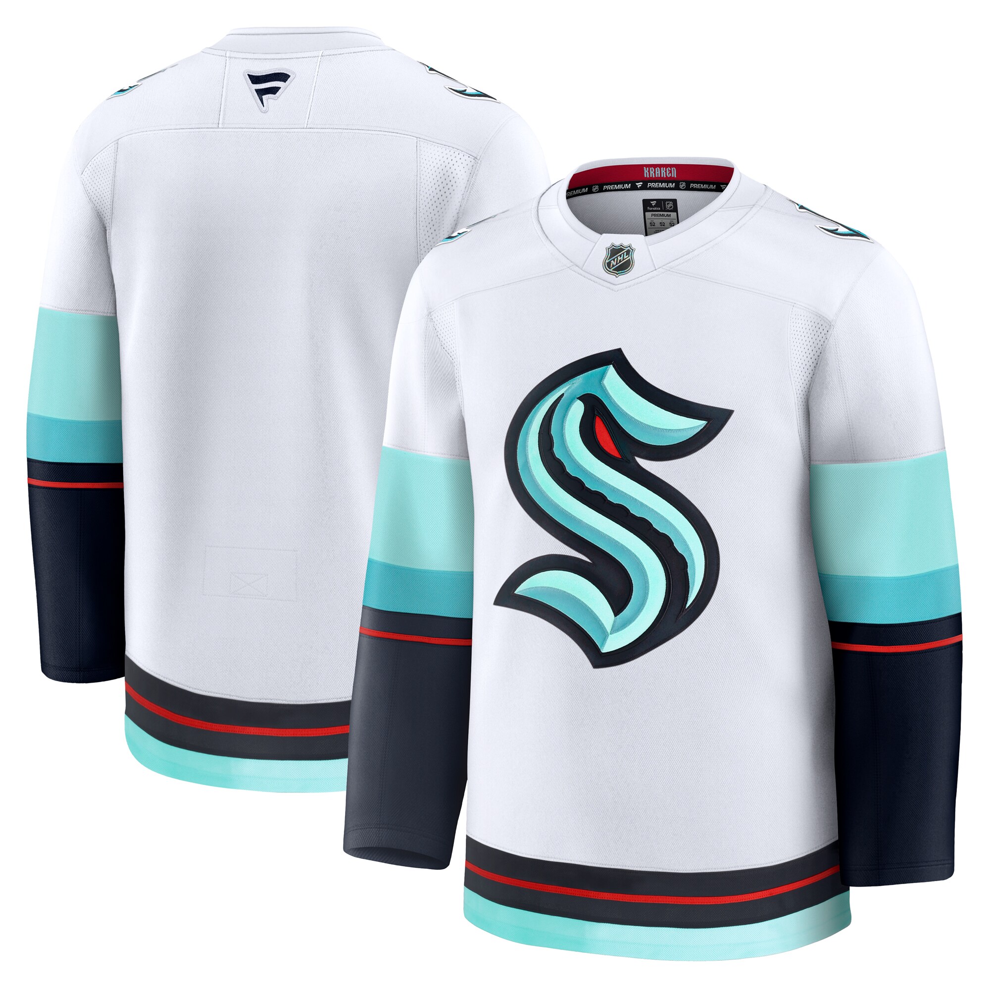 Men's Seattle Kraken White Away Premium Jersey - JS529 