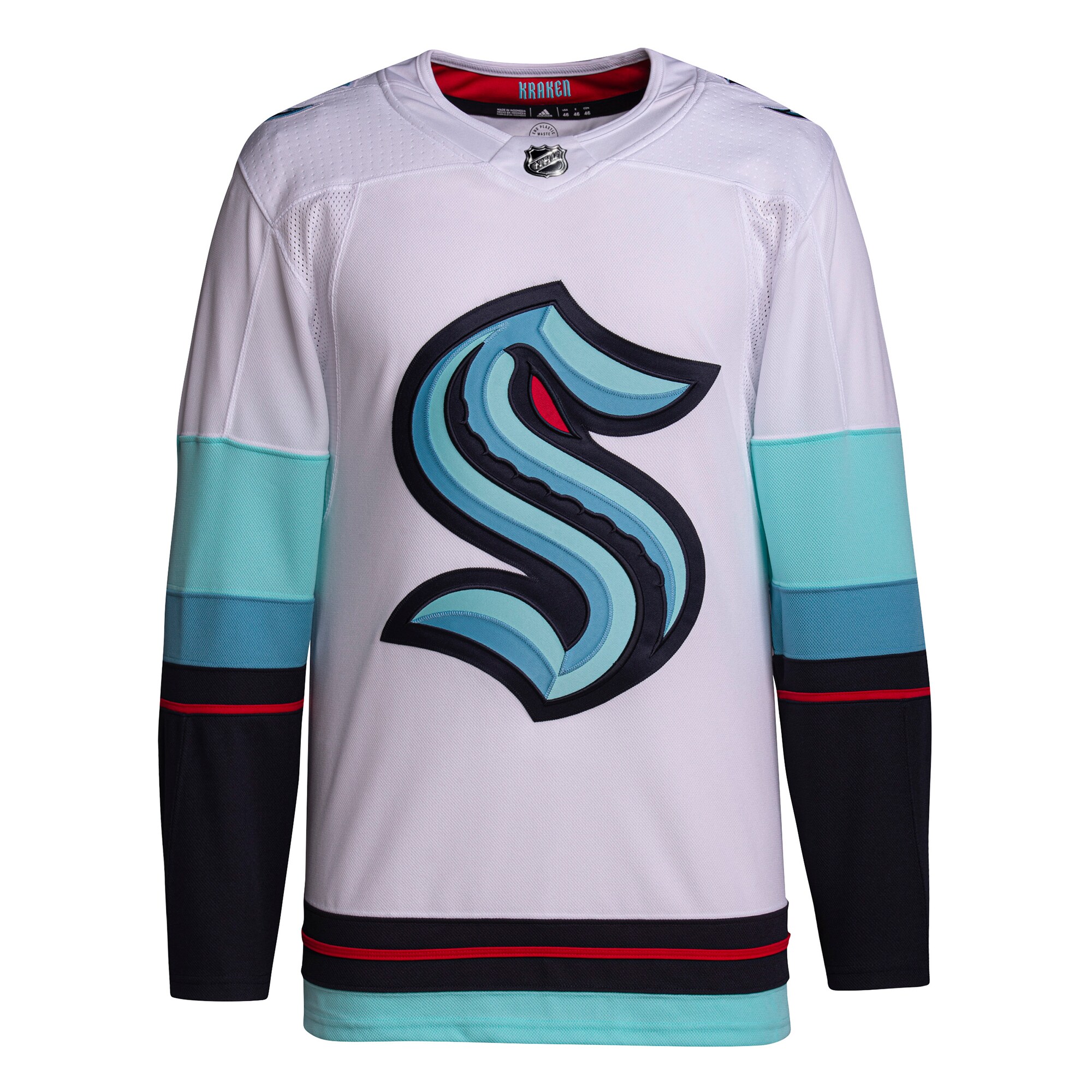 Alternative view of Men's Seattle Kraken White Away Primegreen Jersey - JS136 