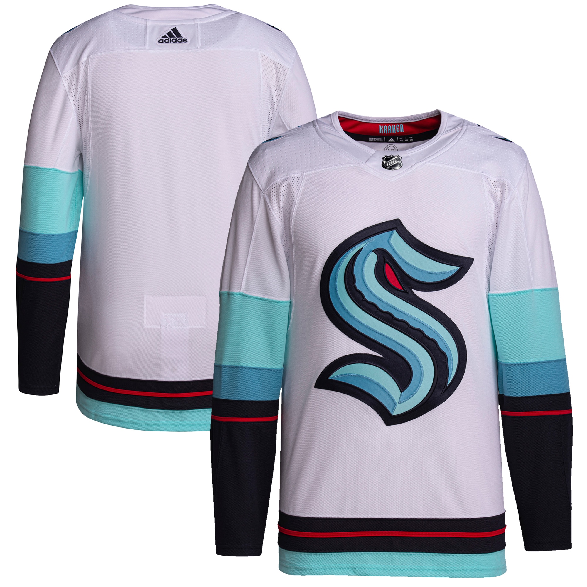 Men's Seattle Kraken White Away Primegreen Jersey - JS434 