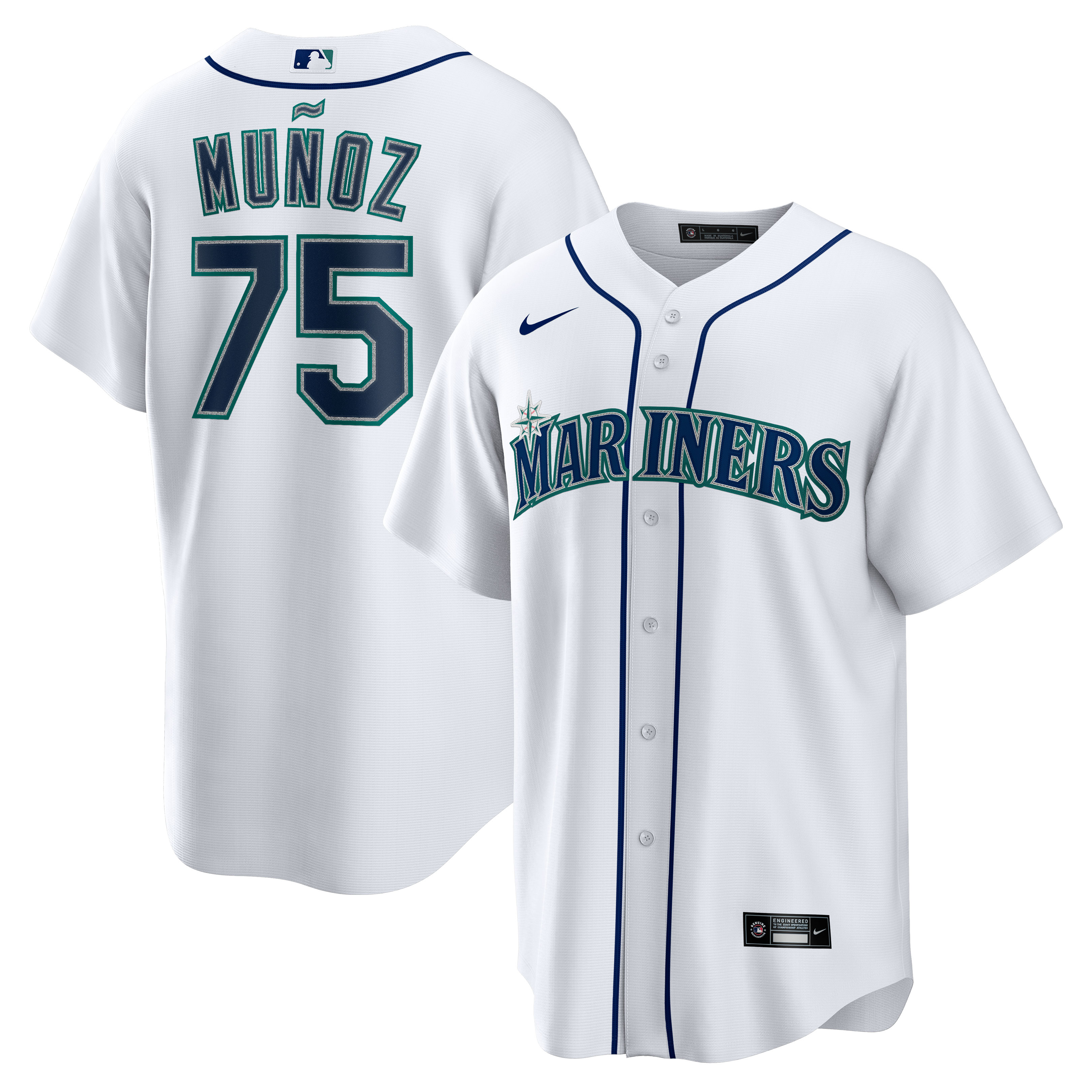 Men's Seattle Mariners Andrés Muñoz White Home Player Jersey 