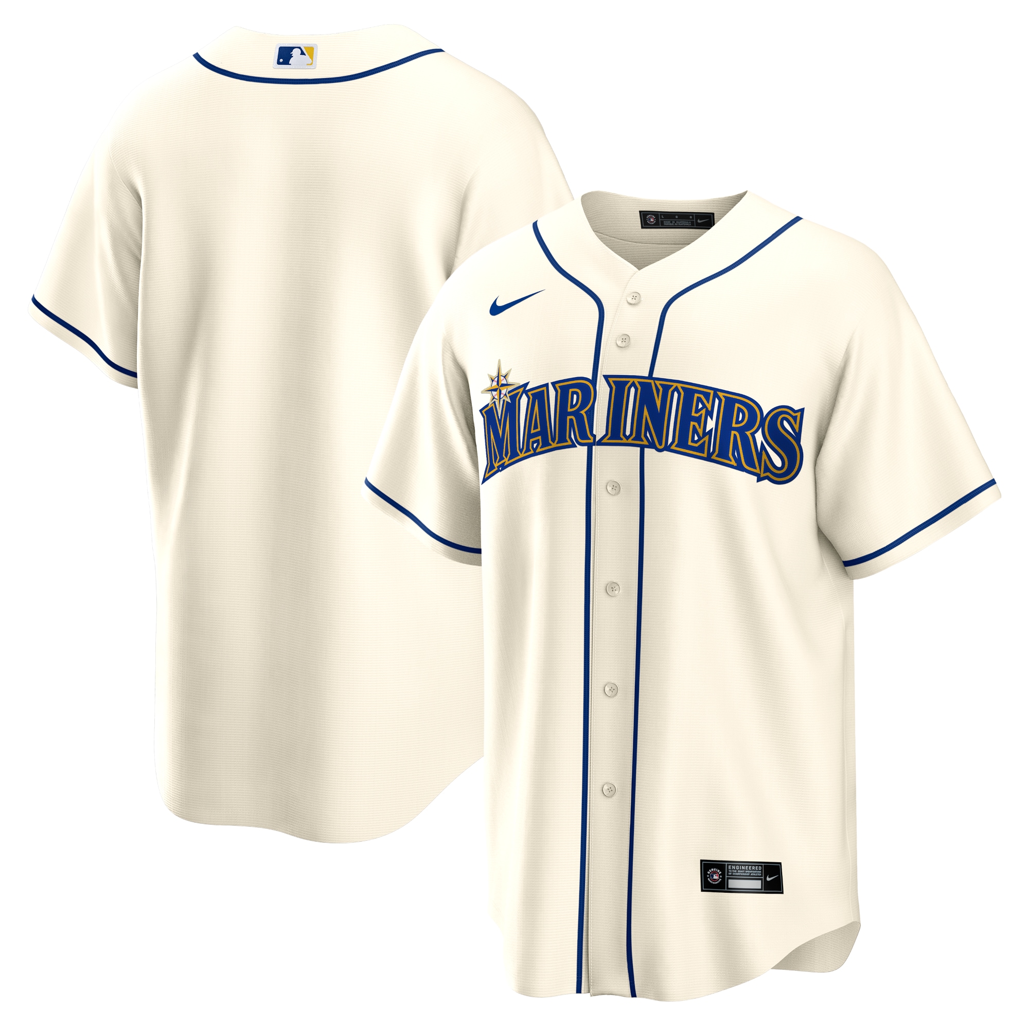 Men's Seattle Mariners Cream Alternate Team Jersey 