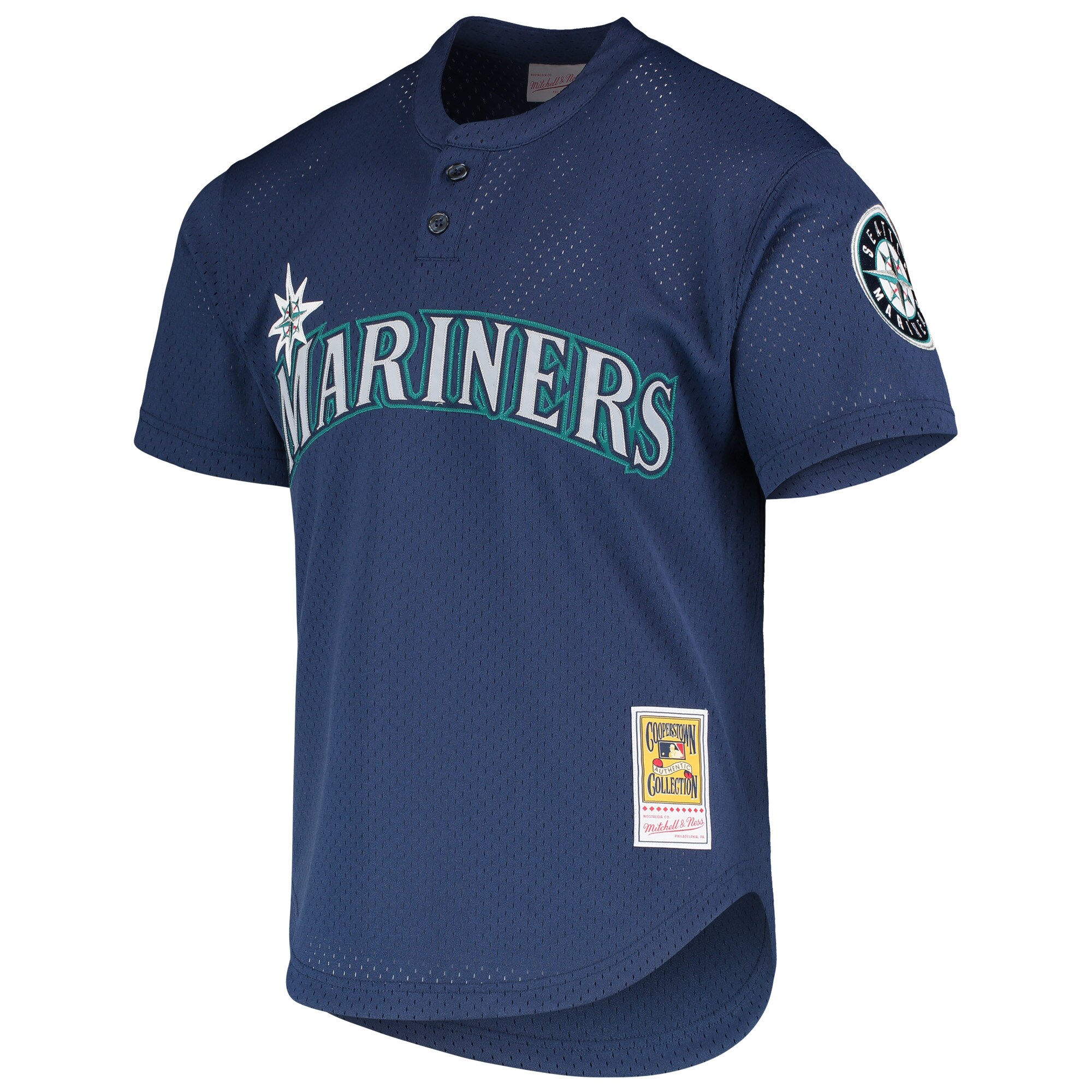 Alternative view of Men's Seattle Mariners Ichiro Suzuki Mitchell & Ness Royal Cooperstown Collection Mesh Batting Practice Jersey 