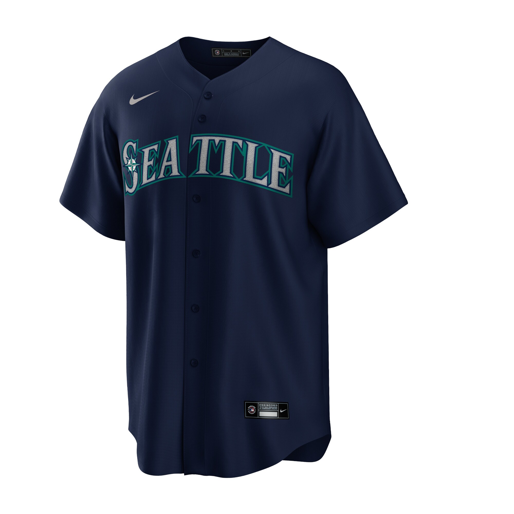 Alternative view of Men's Seattle Mariners Jesse Winker Navy Alternate Player Jersey 