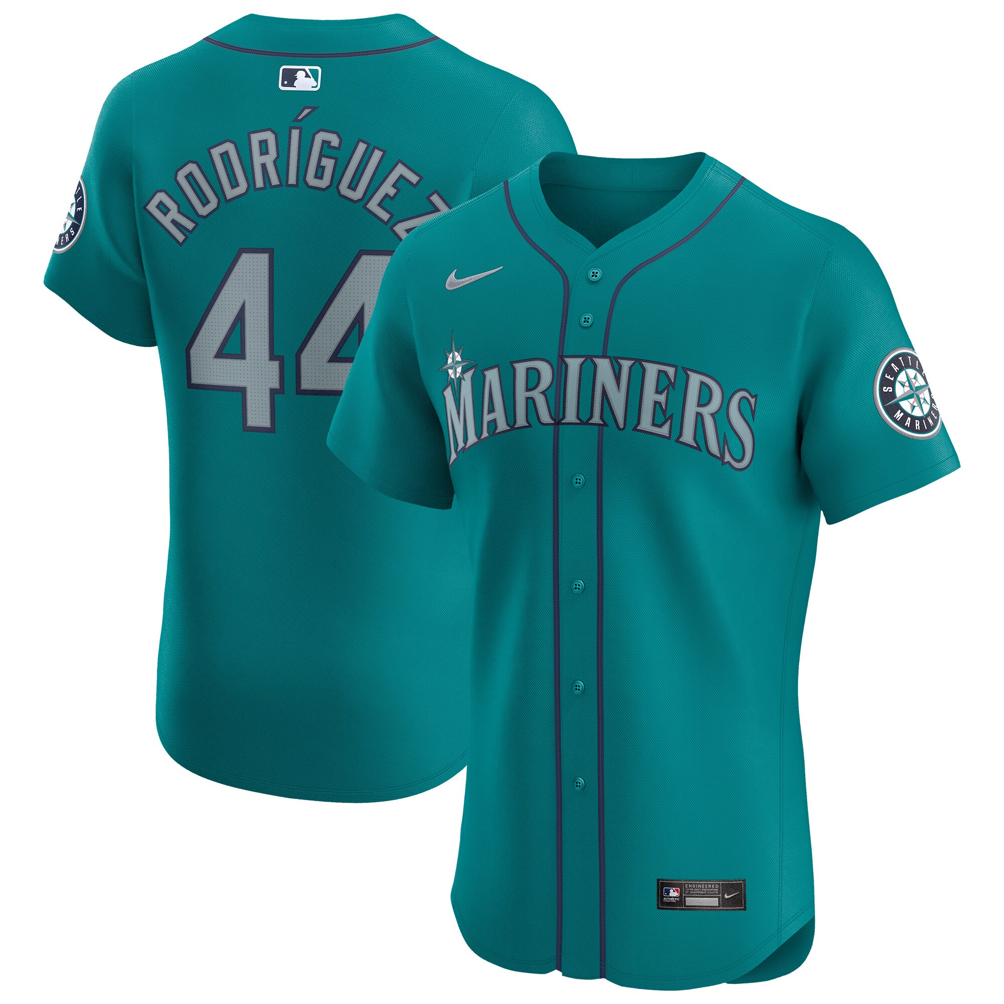 Men's Seattle Mariners Julio Rodríguez Aqua Alternate Elite Player Jersey 