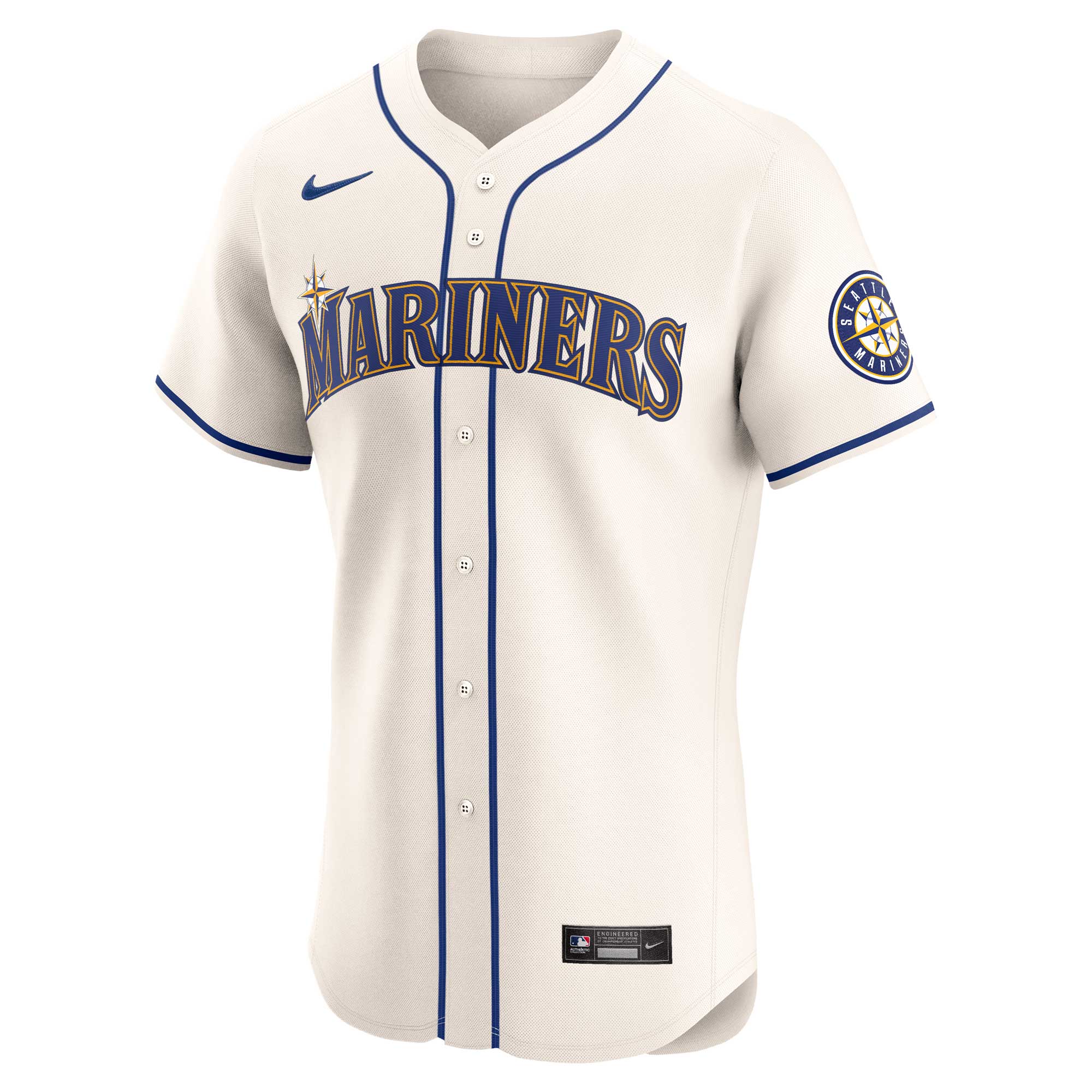 Alternative view of Men's Seattle Mariners Julio Rodríguez Cream Alternate Elite Player Jersey 