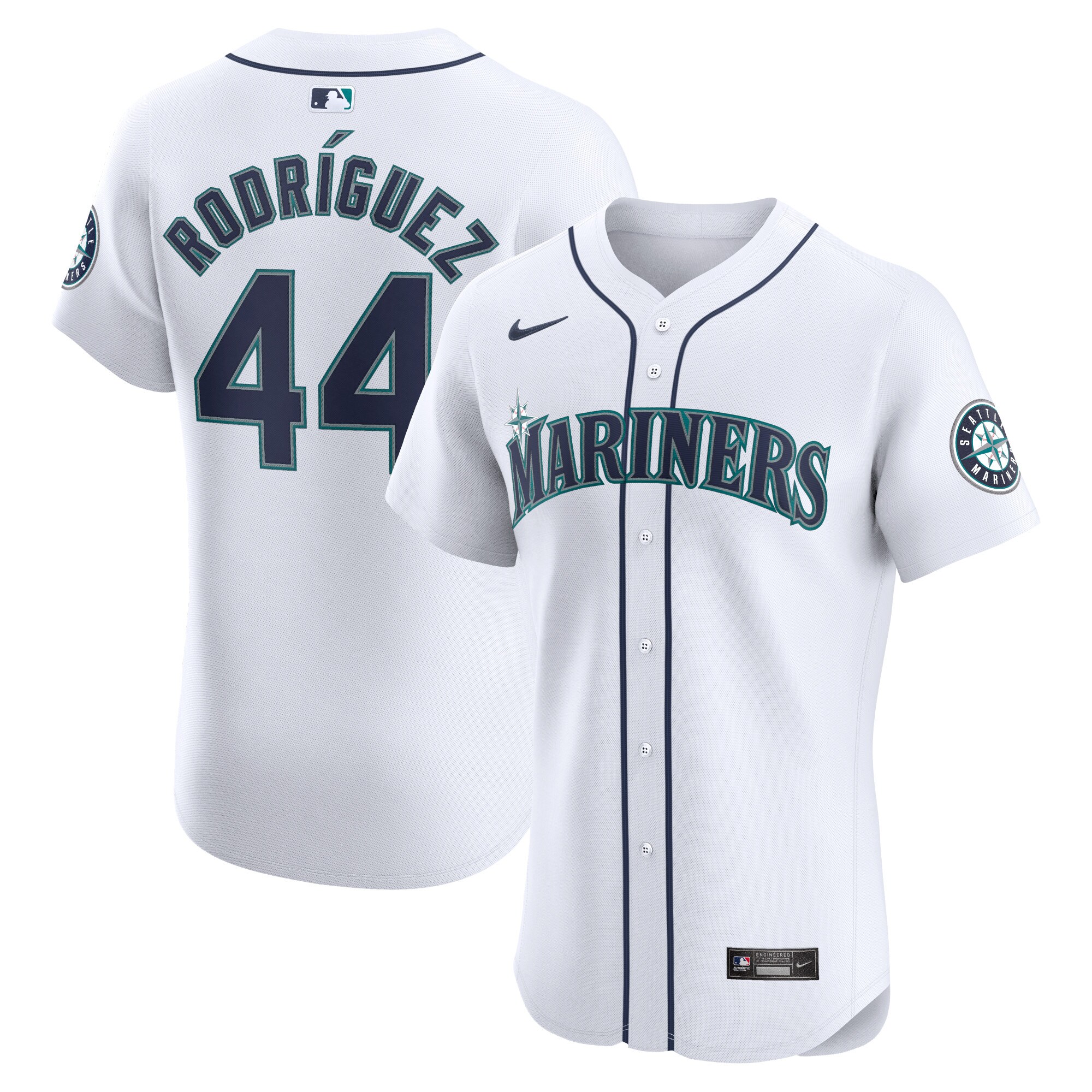 Men's Seattle Mariners Julio Rodríguez White Home Elite Player Jersey 