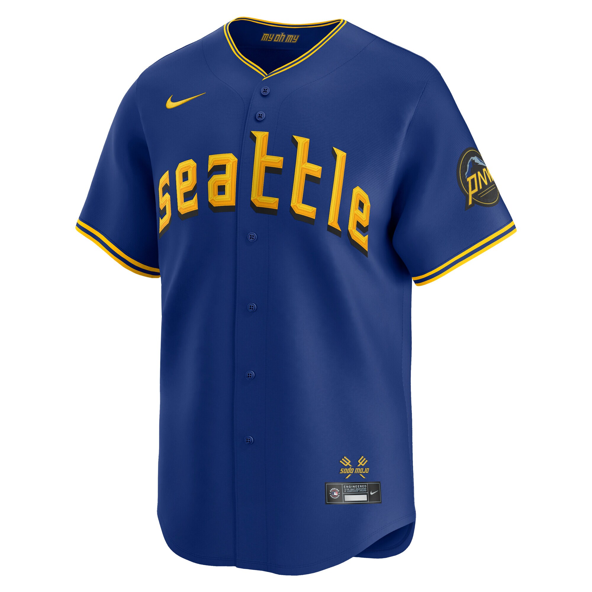 Alternative view of Men's Seattle Mariners Julio Rodriguez Blue City Connect Limited Player Jersey 