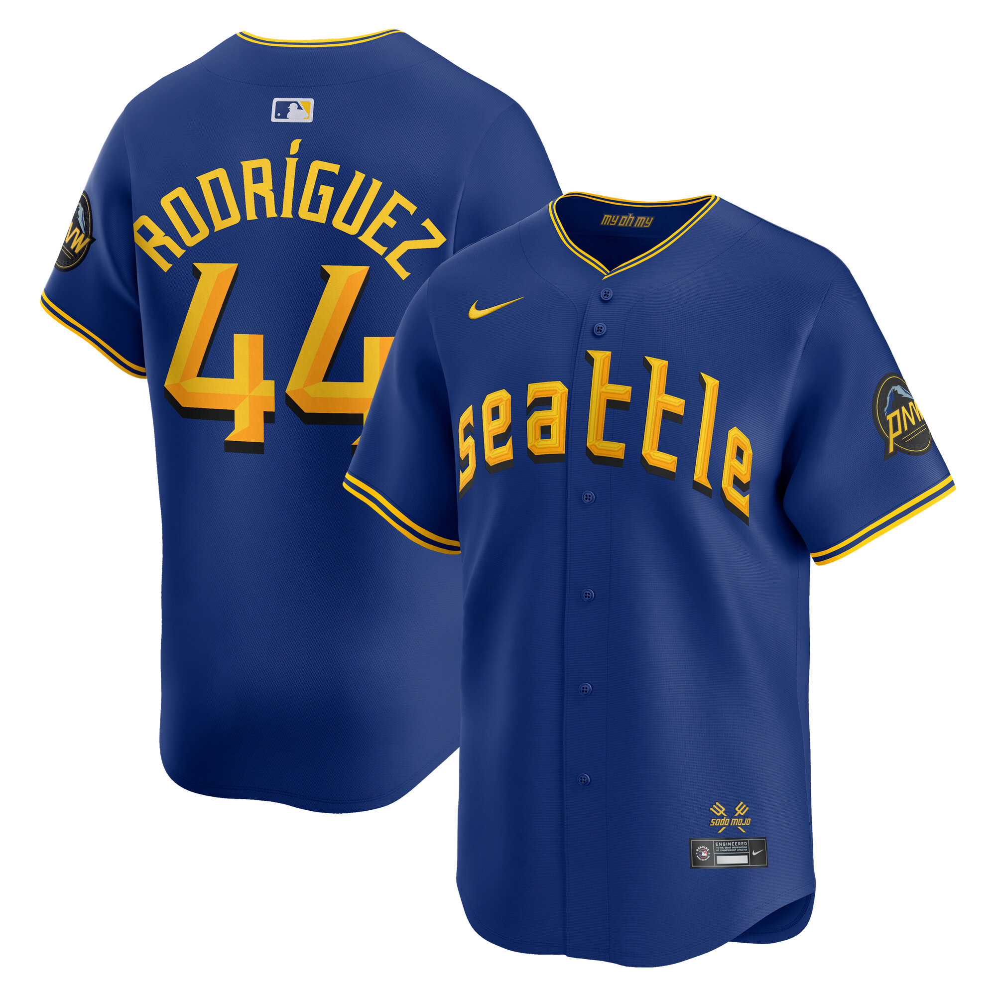 Men's Seattle Mariners Julio Rodriguez Blue City Connect Limited Player Jersey 