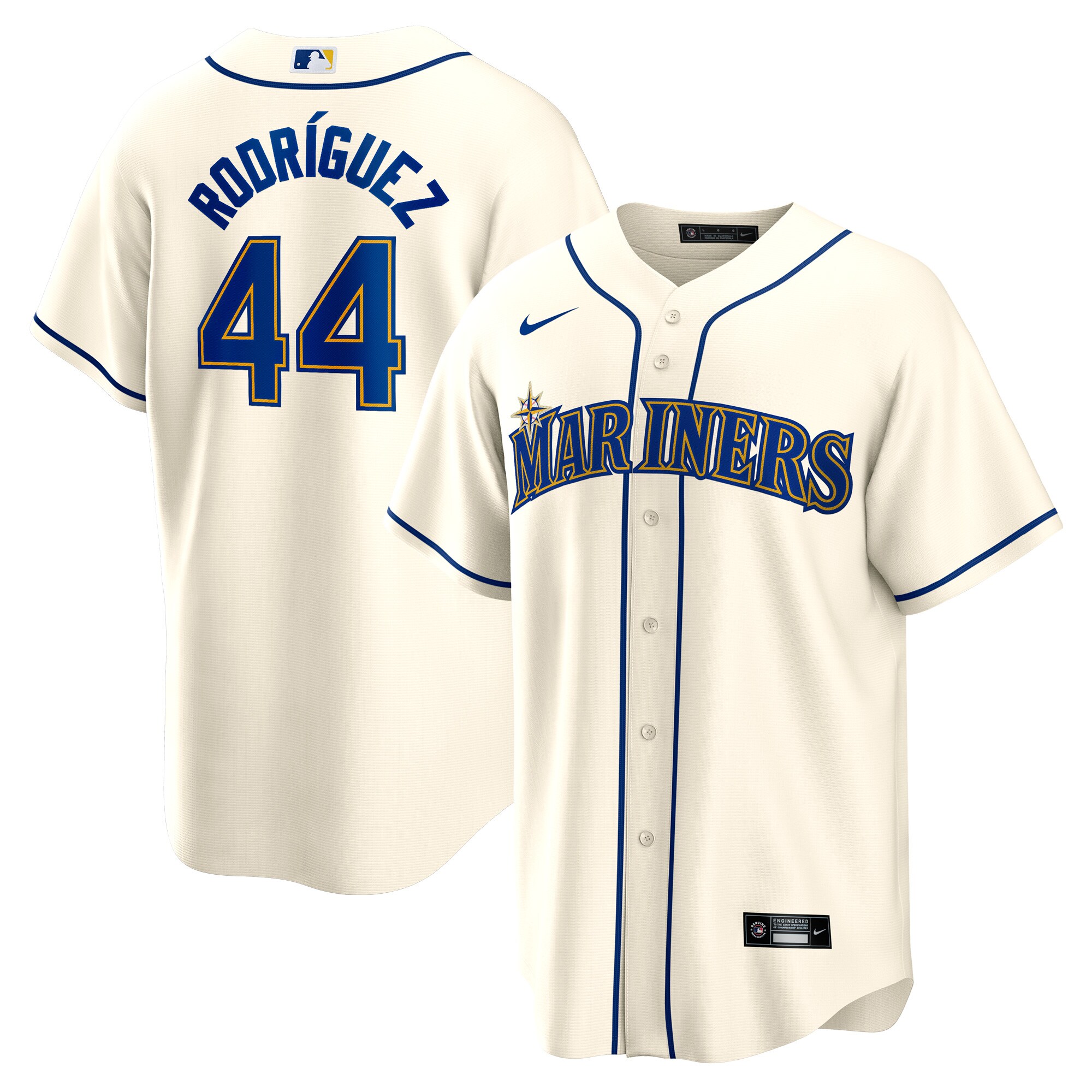 Men's Seattle Mariners Julio Rodriguez Cream Official Player Jersey 