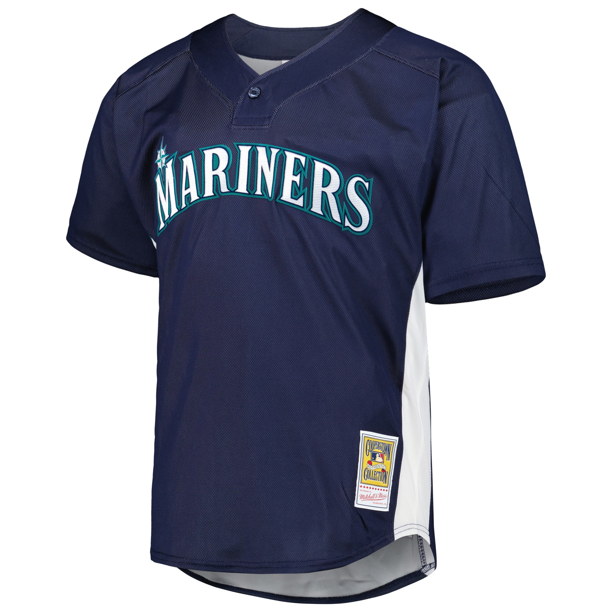 Alternative view of Men's Seattle Mariners Ken Griffey Jr. Mitchell & Ness Navy Cooperstown Collection Mesh Batting Practice Jersey 