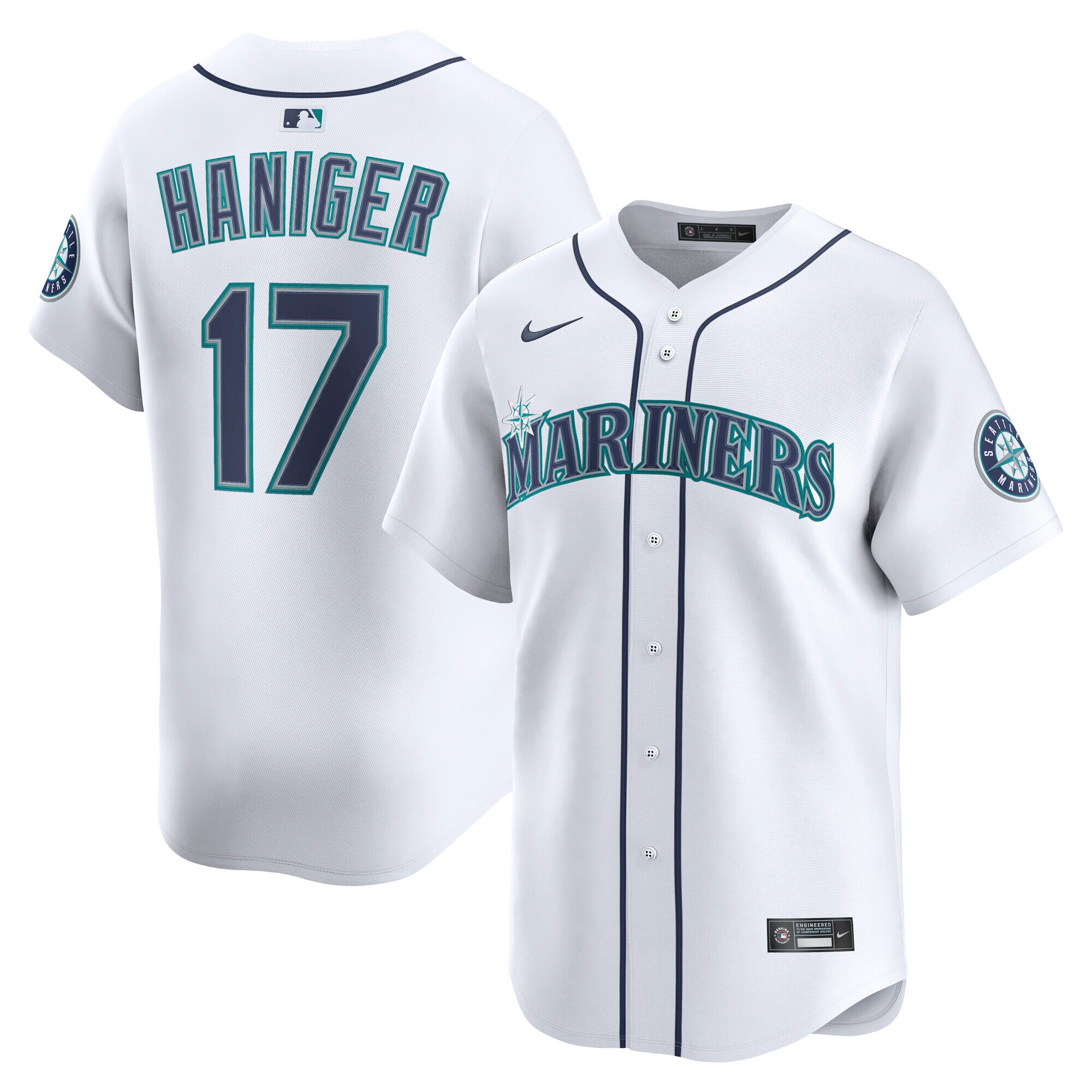 Men's Seattle Mariners Mitch Haniger White Alternate Limited Player Jersey 