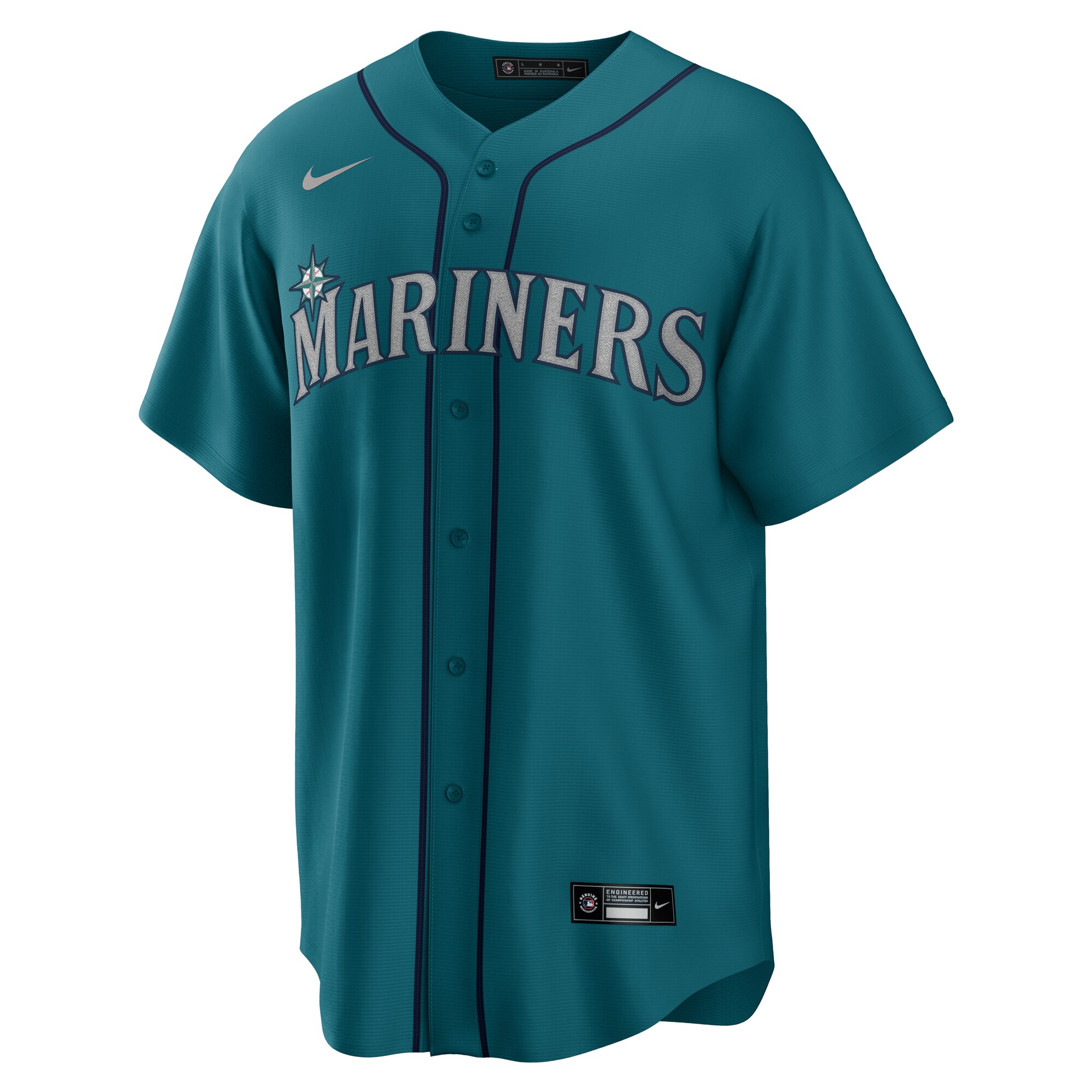 Alternative view of Men's Seattle Mariners Randy Arozarena Aqua Alternate Player Jersey 